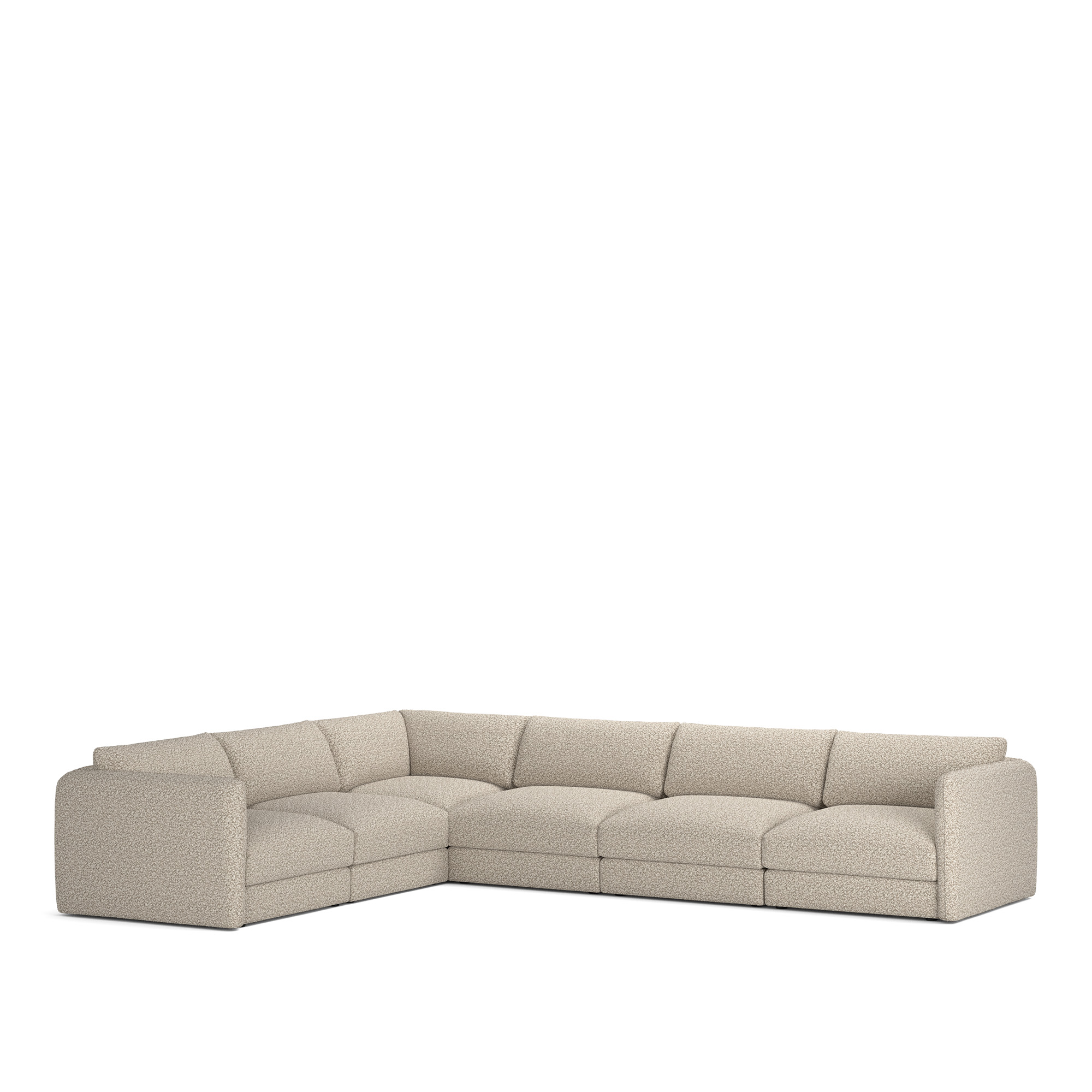 NOGA - Pavarotti 6-Seater Corner, Removable Cover, Cushion Variant 03, Vellus 03 - Soffor - Beige