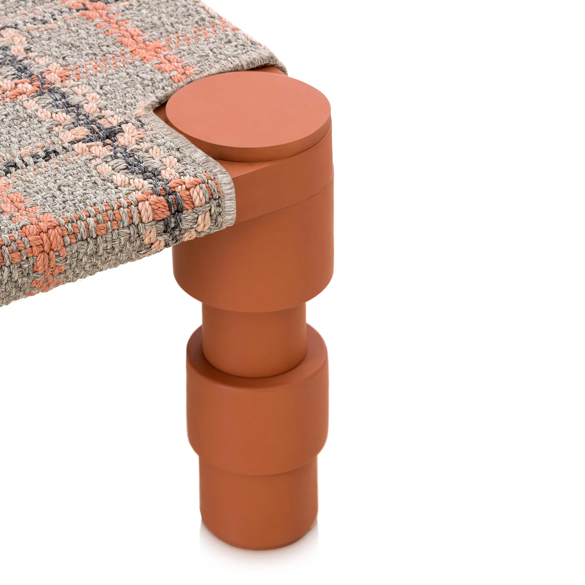 Garden Layers Single Indian Bed - Tartan Terracotta
