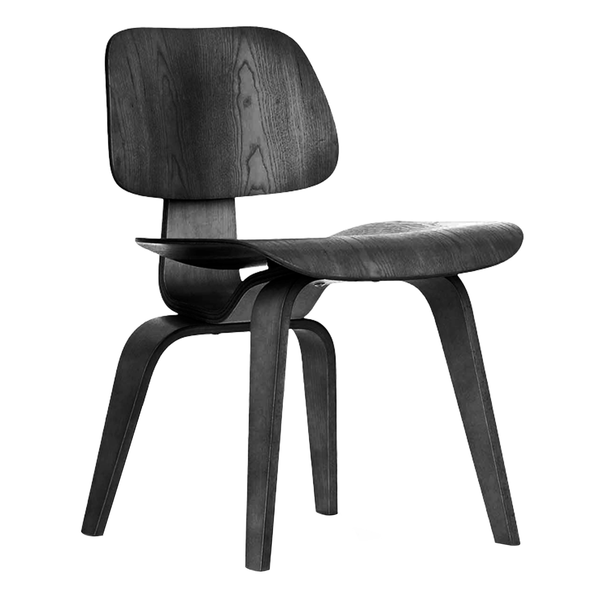 Vitra - Plywood Group - DCW, Svart ek - Matstolar - Charles & Ray Eames - Brun - Trä