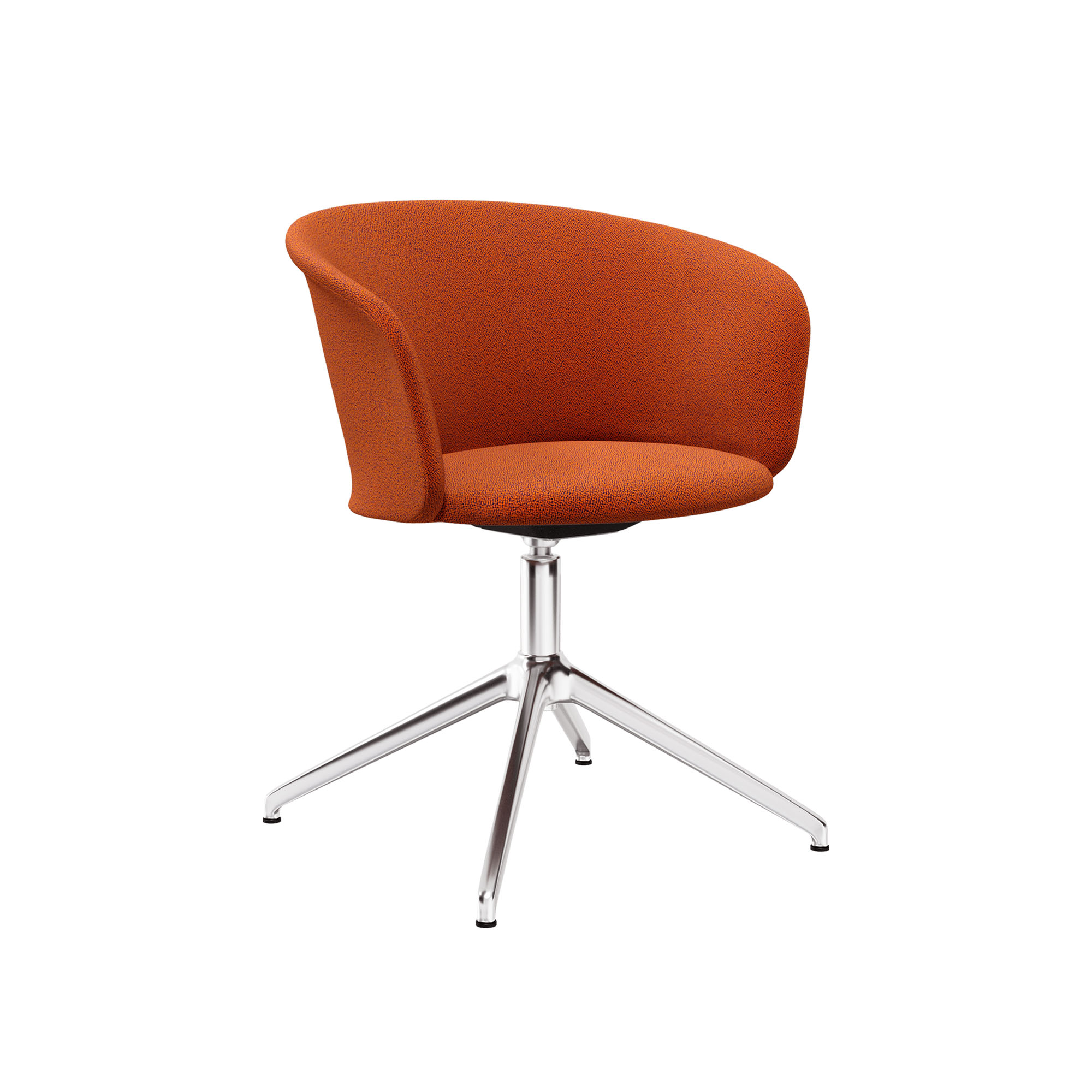 HEM - Kendo Swivel Chair 4-star Return - Canyon/Polished - Skrivbordsstolar - LucidiPevere - Orange - Metall/Trä/Syntetiskt/Skum/Ull