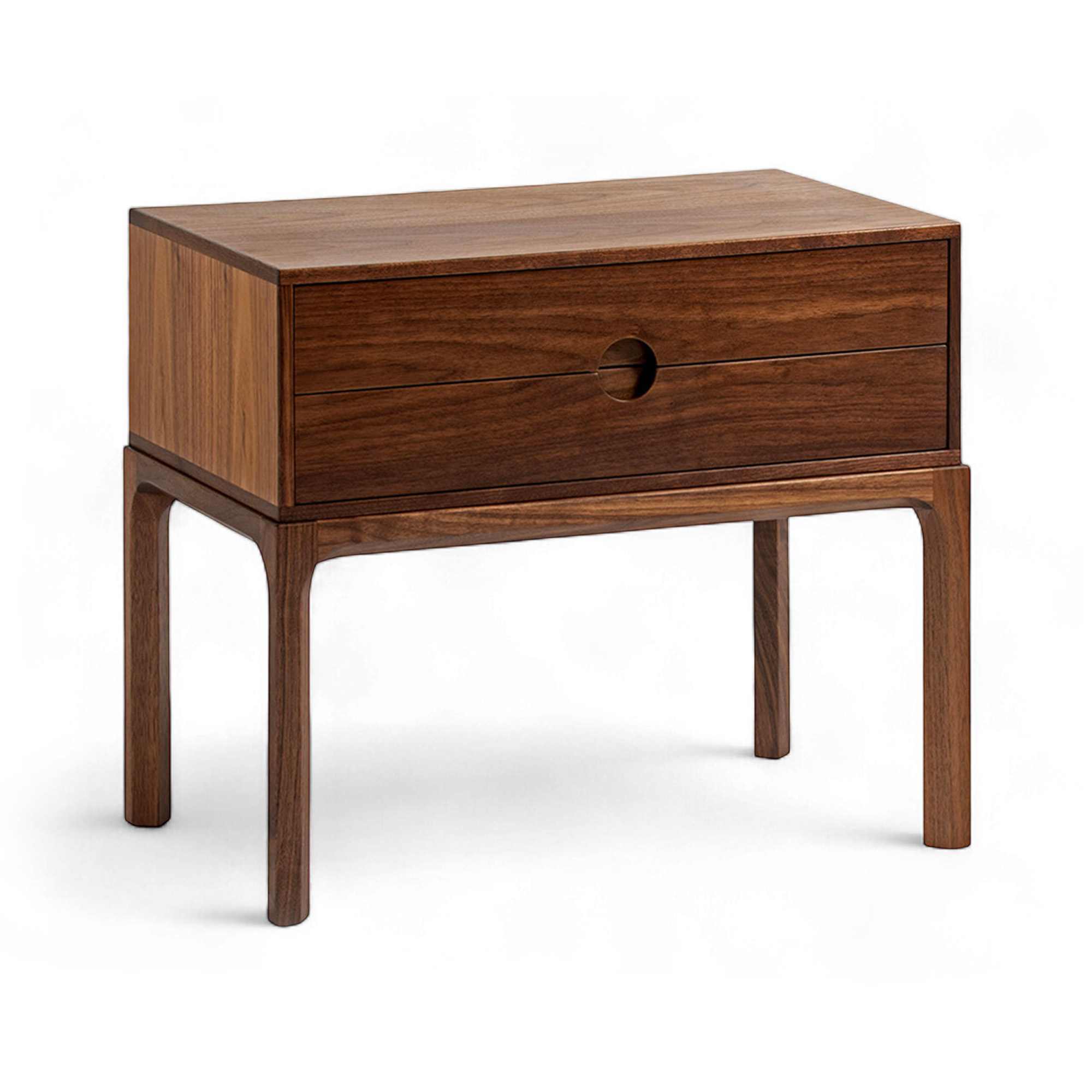 dagmar - entre bedside walnut - sängbord - kai kristiansen - träfärgad - trä