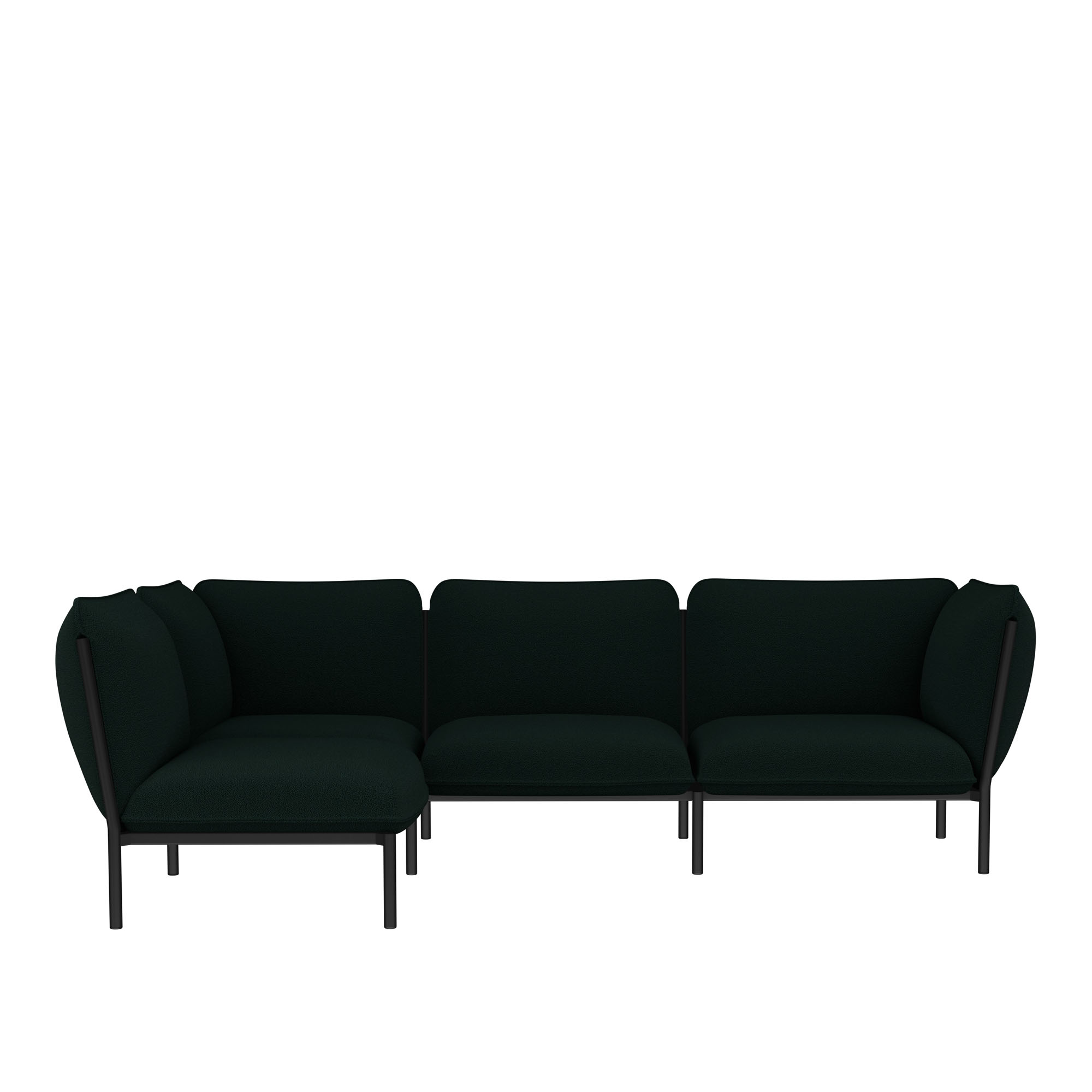 HEM - Kumo Corner Sofa Left with Armrest - Pine - Soffor - Anderssen & Voll - Grön - Metall/Syntetiskt/Skum/Ull