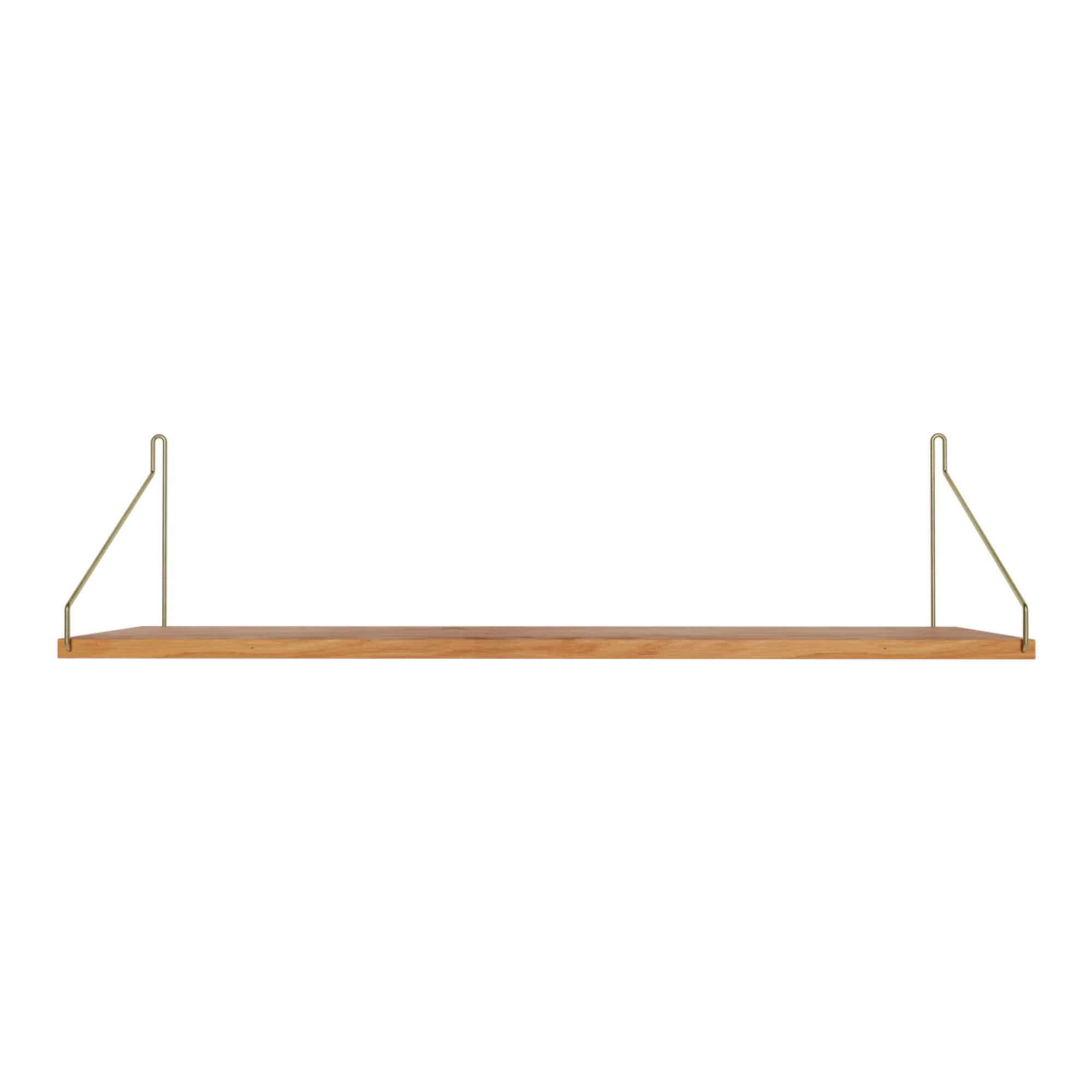 Frama - Single Shelf vägghylla Natural Oak / Brass D20 W80 - Kim Richardt - Beige - Trä |  | Möbelexperten
