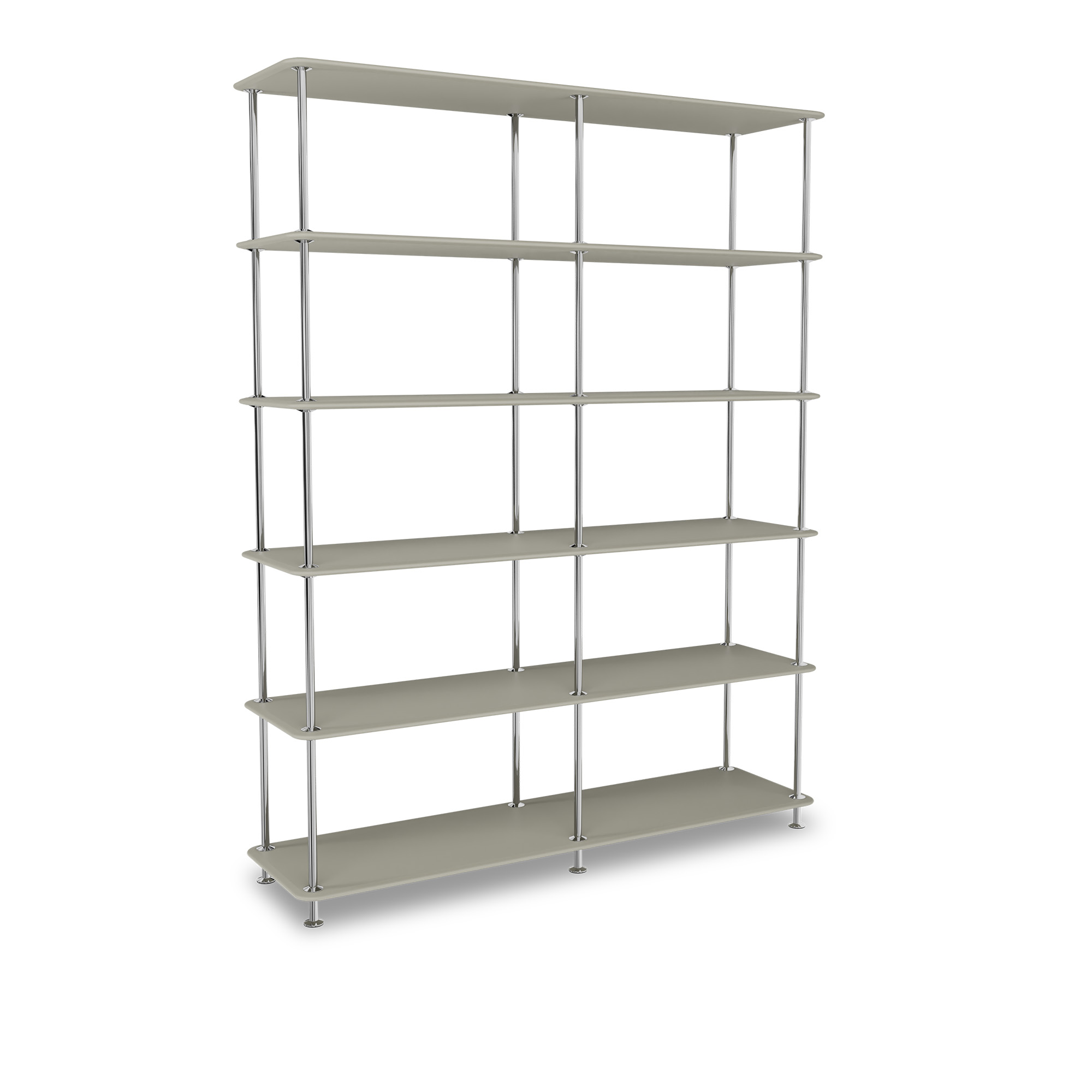 montana - montana free 550000 225-fennelstructure 44c-chrome - hyllor & hyllsystem - jakob wagner - grå - metall/trä