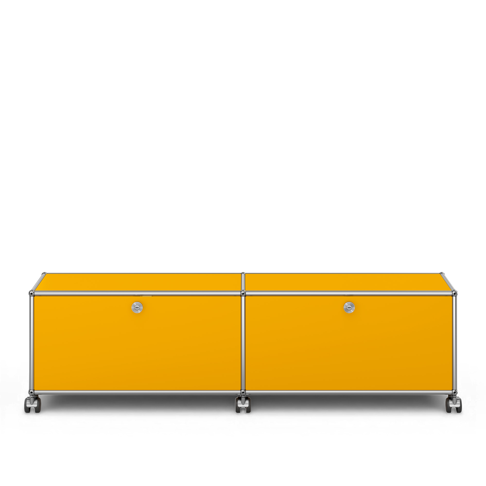 USM - USM Haller TV Furniture M61 Golden Yellow - TV-b&auml;nkar - Fritz Haller & Paul Sch&auml;rer - Gul - Metall
