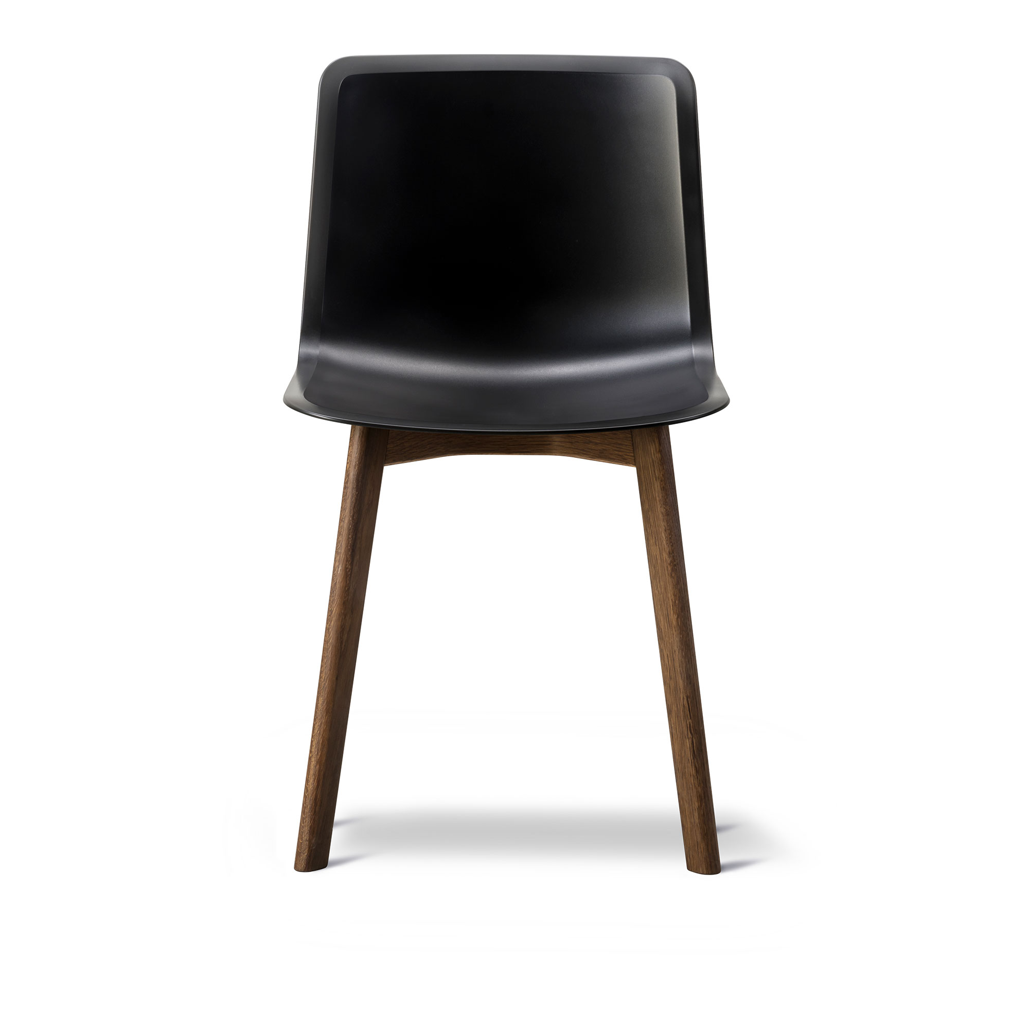 Fredericia Furniture - Pato Wood Base, Black, Rökt ek - Matstolar - Welling/Ludvik - Svart - Metall/Trä