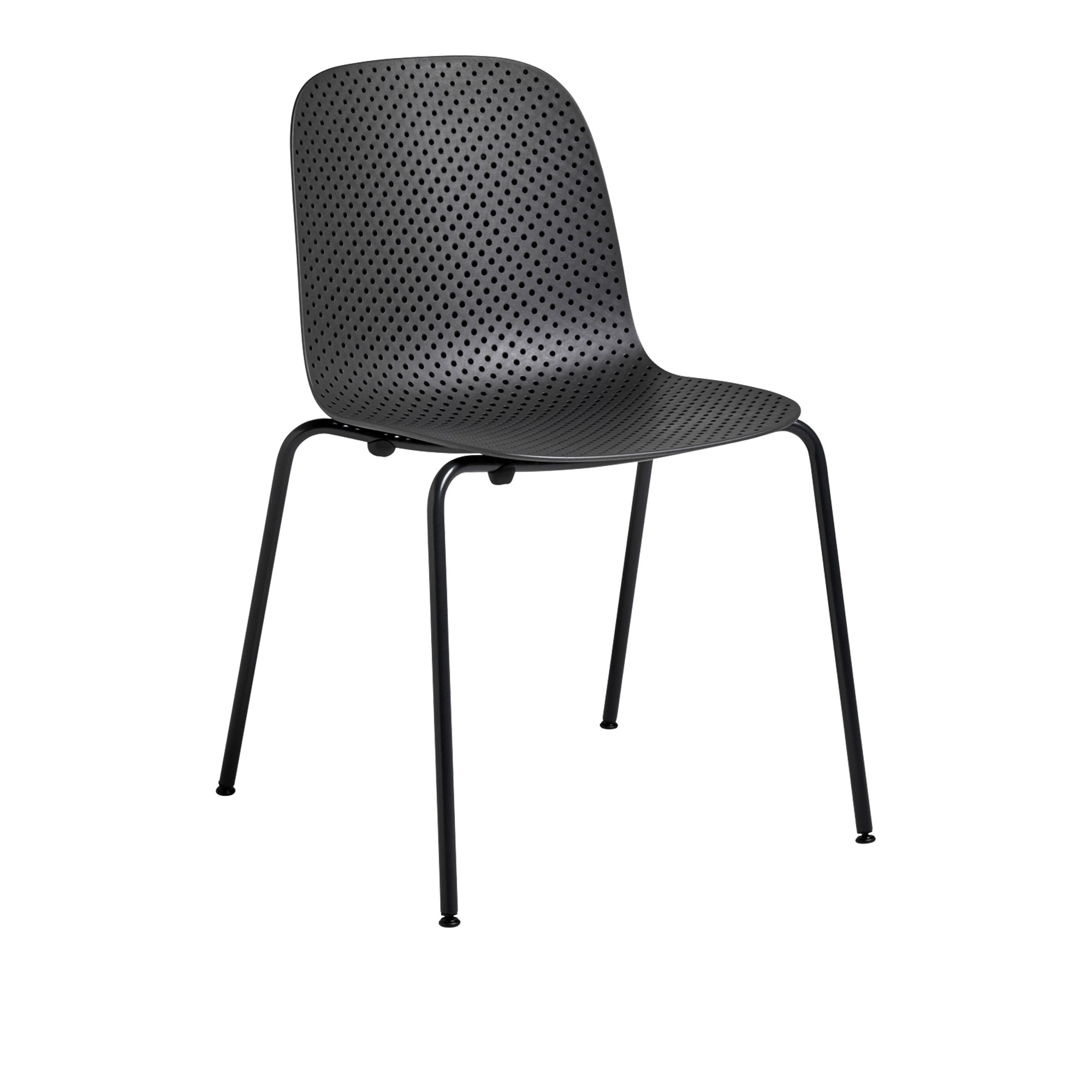 HAY - 13Eighty Chair - Graphite Black Base - Soft Black - Matstolar utomhus - Scholten & Baijings - Svart - Metall/Plast