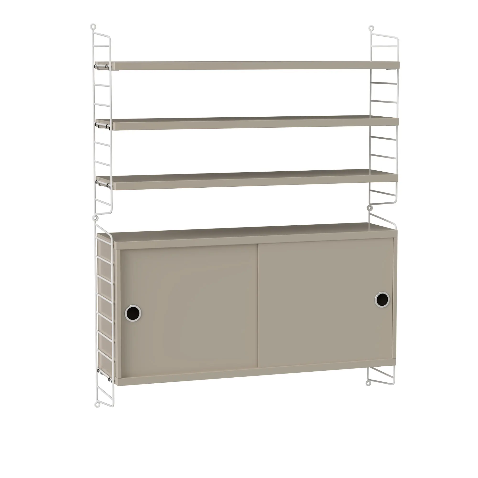 Vardagsrum Hyllsystem I Beige / Vit