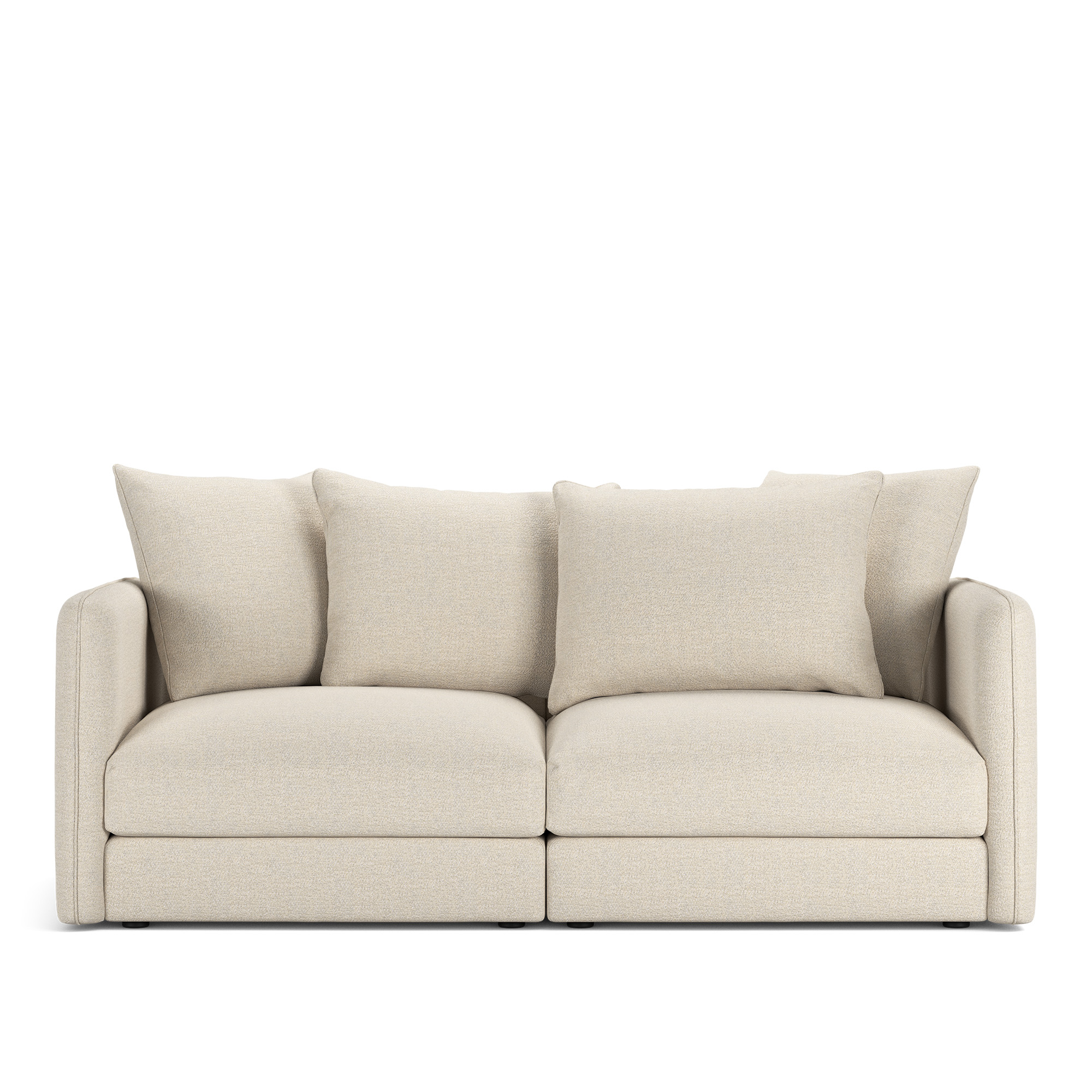 NOGA - Pavarotti 2-Seater, Fixed Cover, Cushion Variant 01, Lario 38 - Soffor - Beige