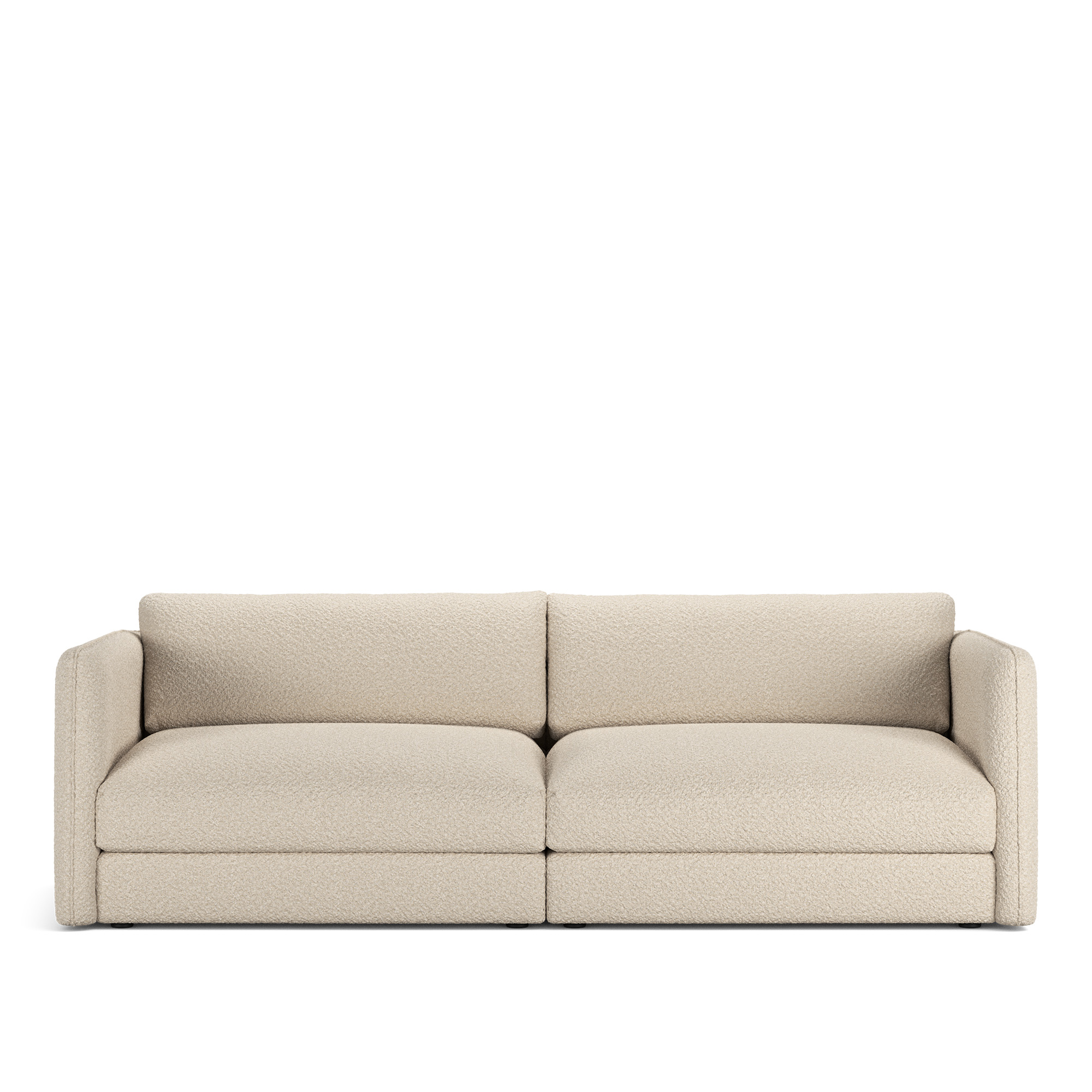 NOGA - Pavarotti 2.5-Seater, Fixed Cover, Cushion Variant 03, Ascot White - Soffor - Vit
