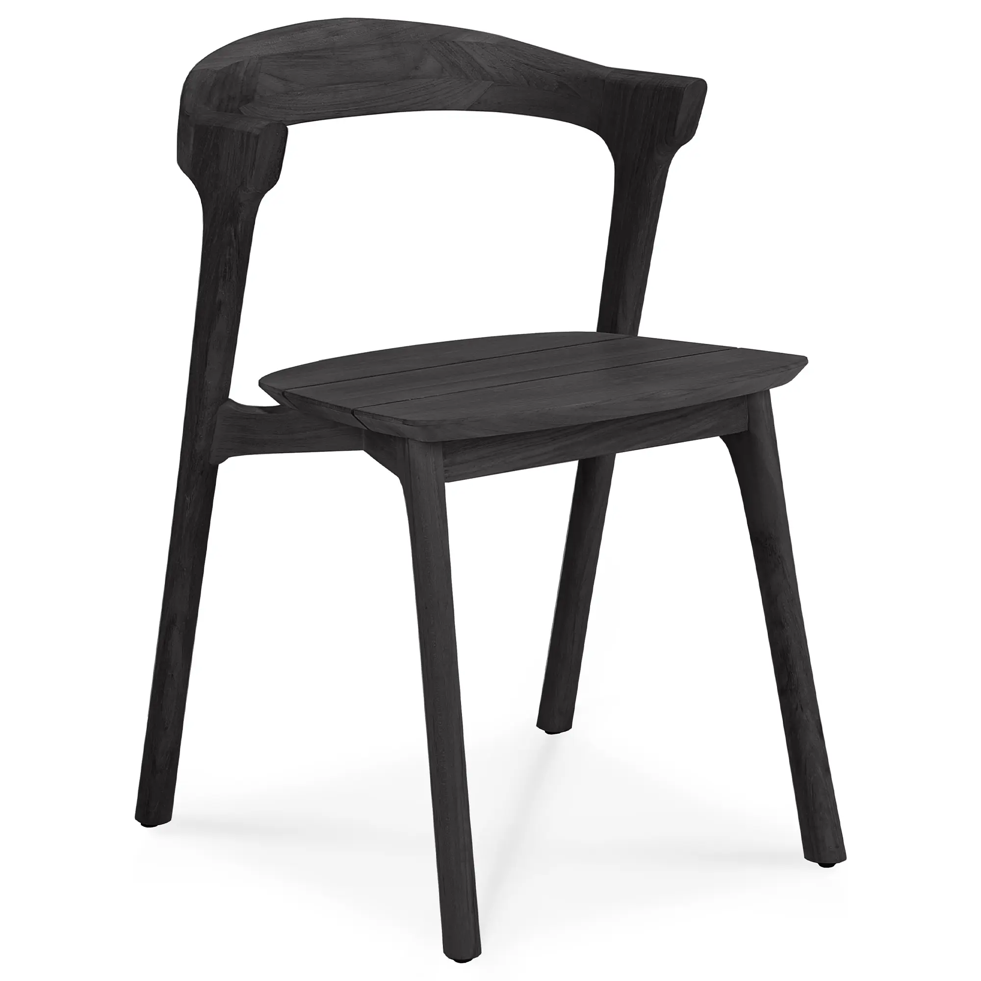 Bok Outdoor Dining Chair - Varnished Oak/Black