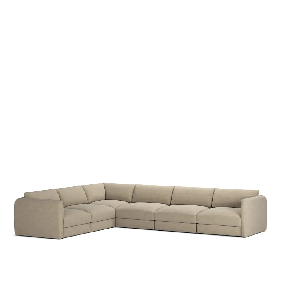 Pavarotti 6-Seater Corner, Fixed Cover, Cushion Variant 03, Sienna Tonal 01