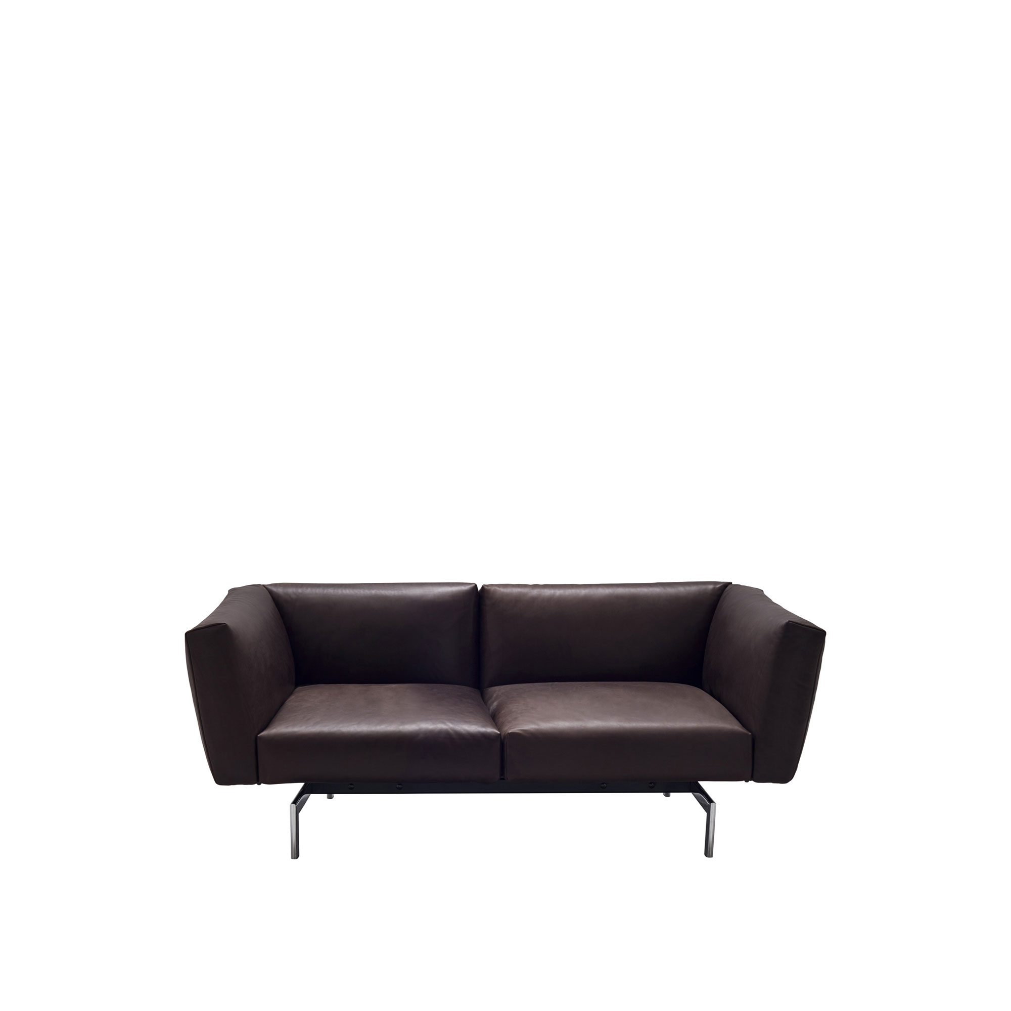 Knoll - Lissoni Avio Sofa System, 2-sits, underrede i Aluminium, Tyg: Kat. S - Divina - 224D - Soffor - Piero Lissoni - Grå