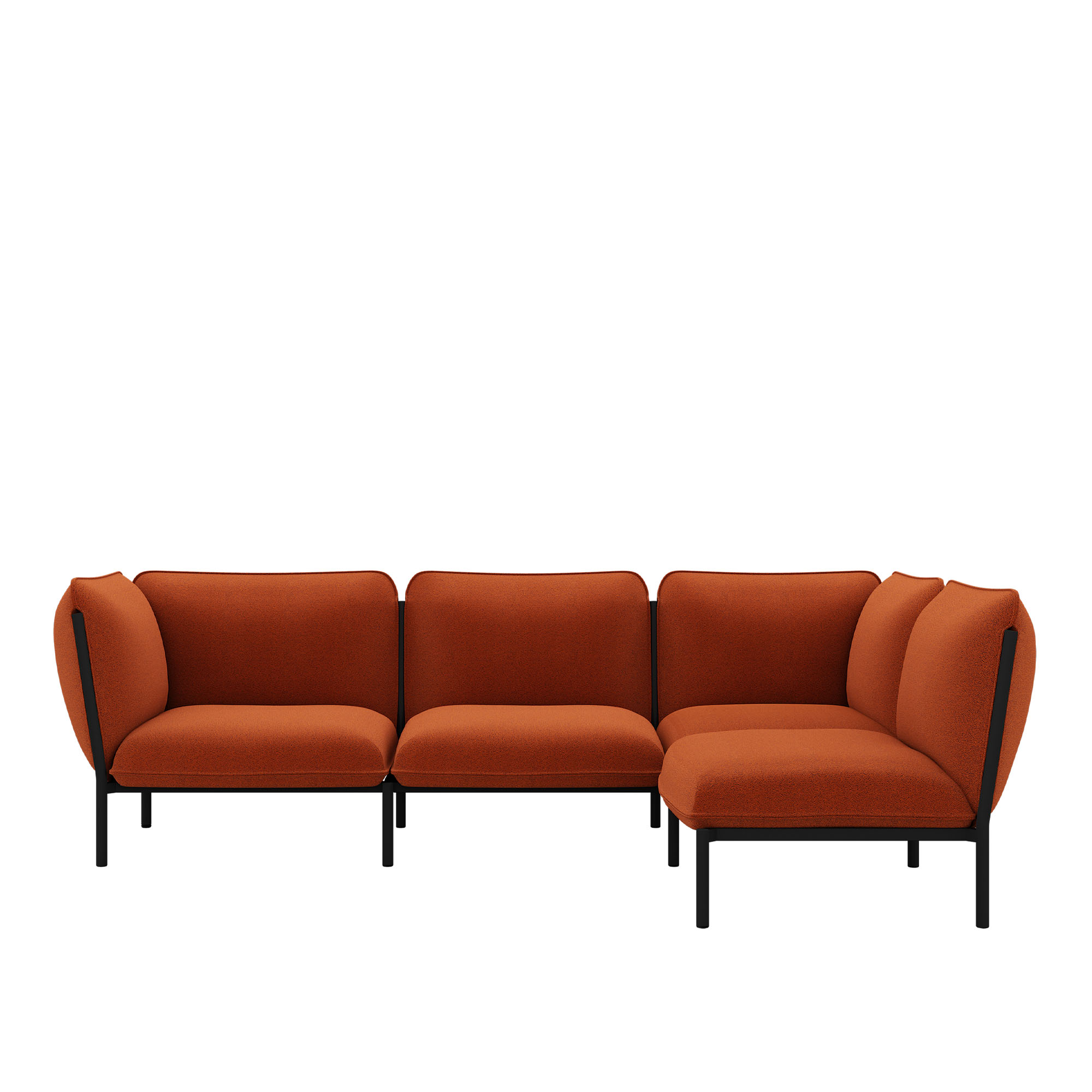HEM - Kumo Corner Sofa Right with Armrest - Canyon - Soffor - Anderssen & Voll - Orange - Metall/Syntetiskt/Skum/Ull