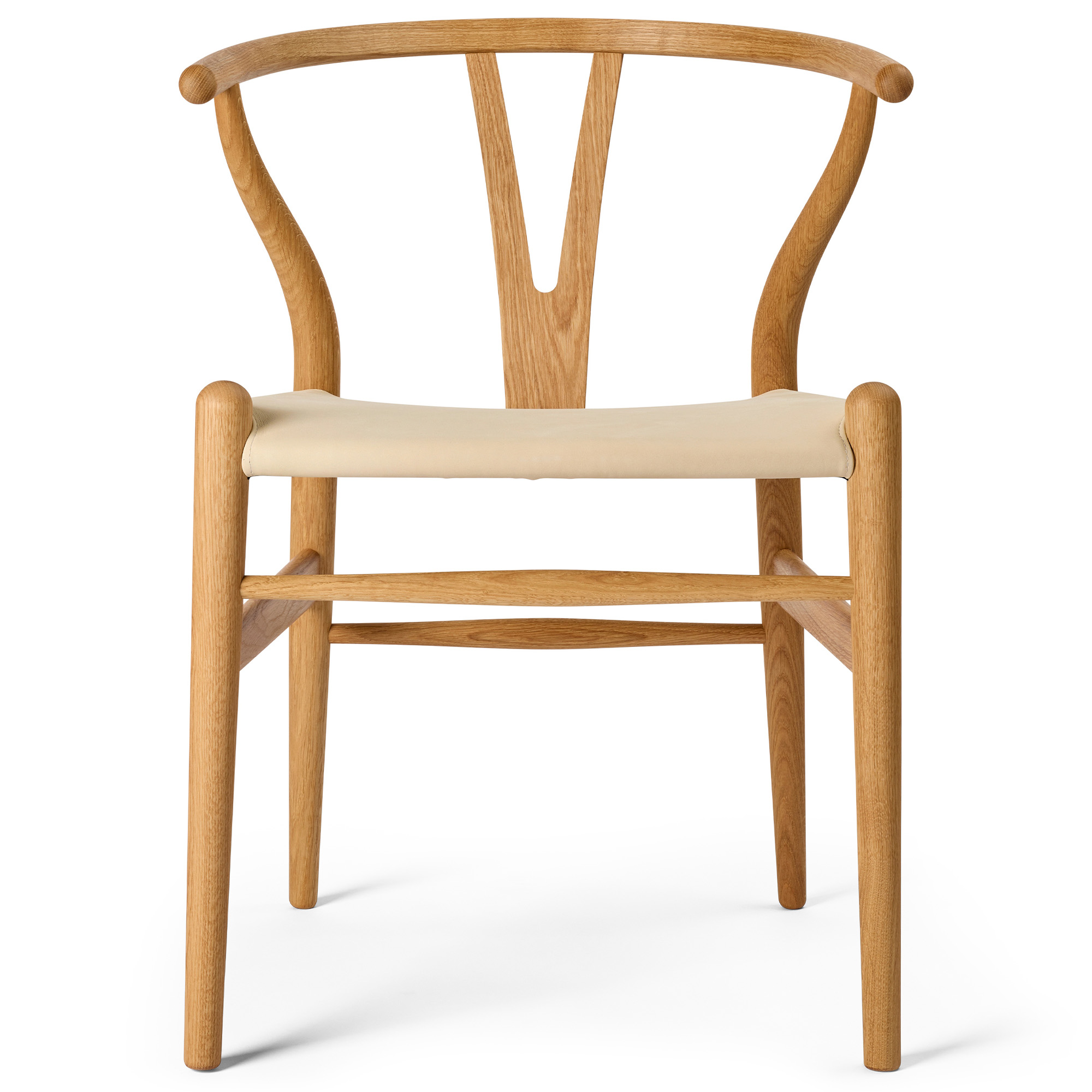 Carl Hansen - CH24P Wishbone Chair, Oak Oil, Terra 20364, Beige - Matstolar - Hans J. Wegner