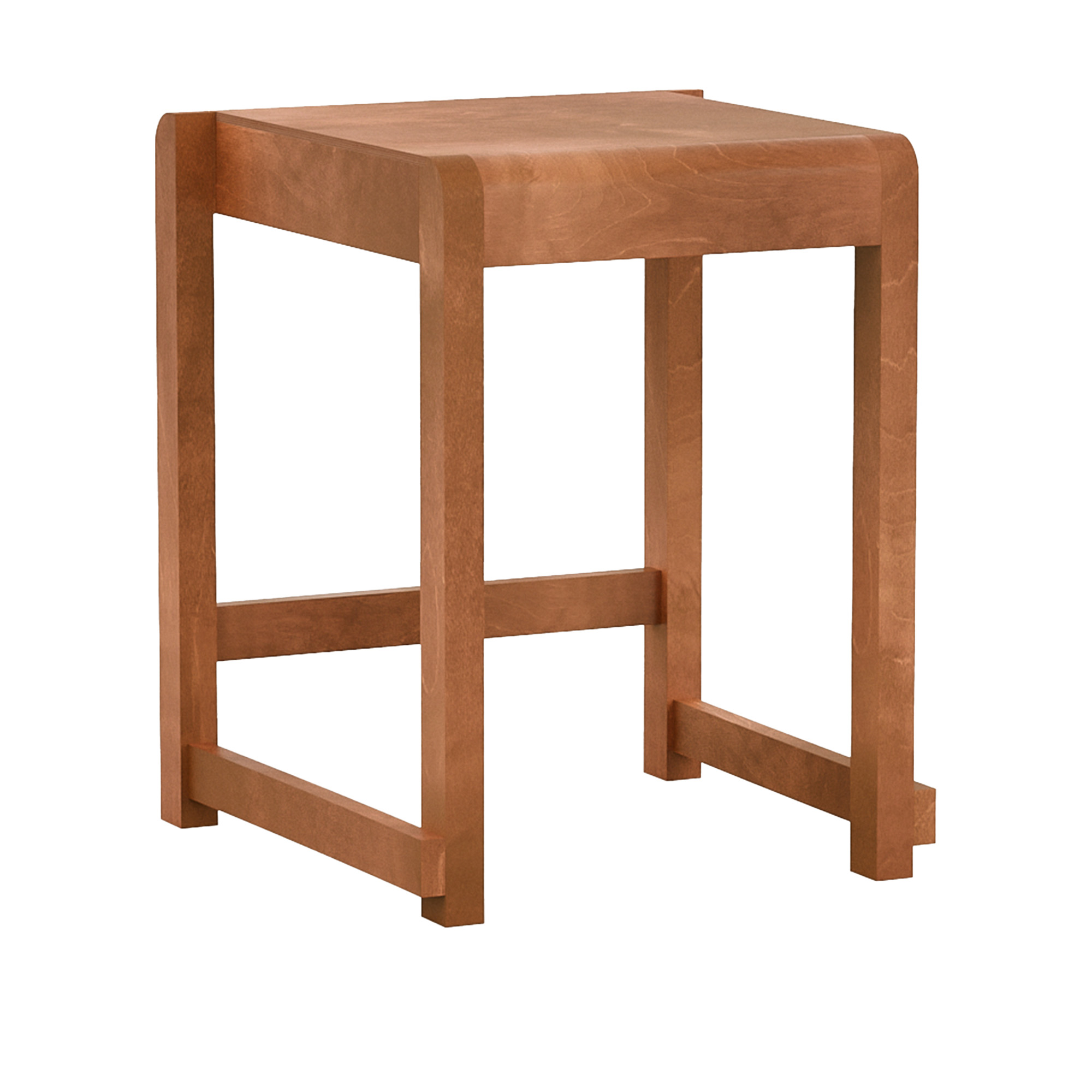 frama - low stool 01 warm brown - pallar - brun - trä
