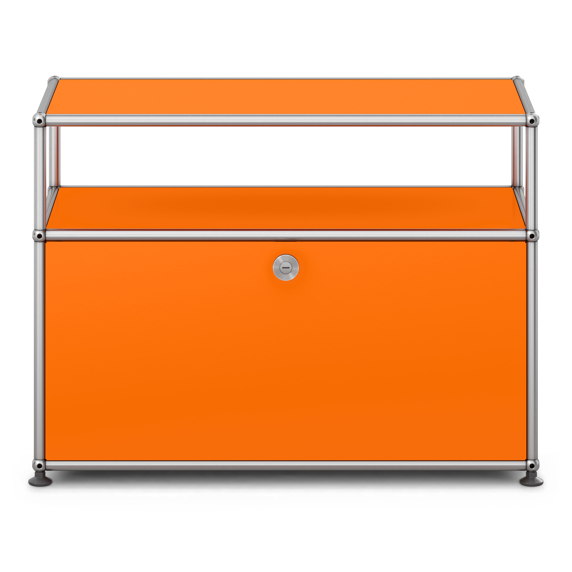 USM - USM Haller Occasional Furniture O1 Pure Orange - Sidobord - Fritz Haller & Paul Schärer - Orange | Möbler - Bord - Sidobord | Möbelexperten