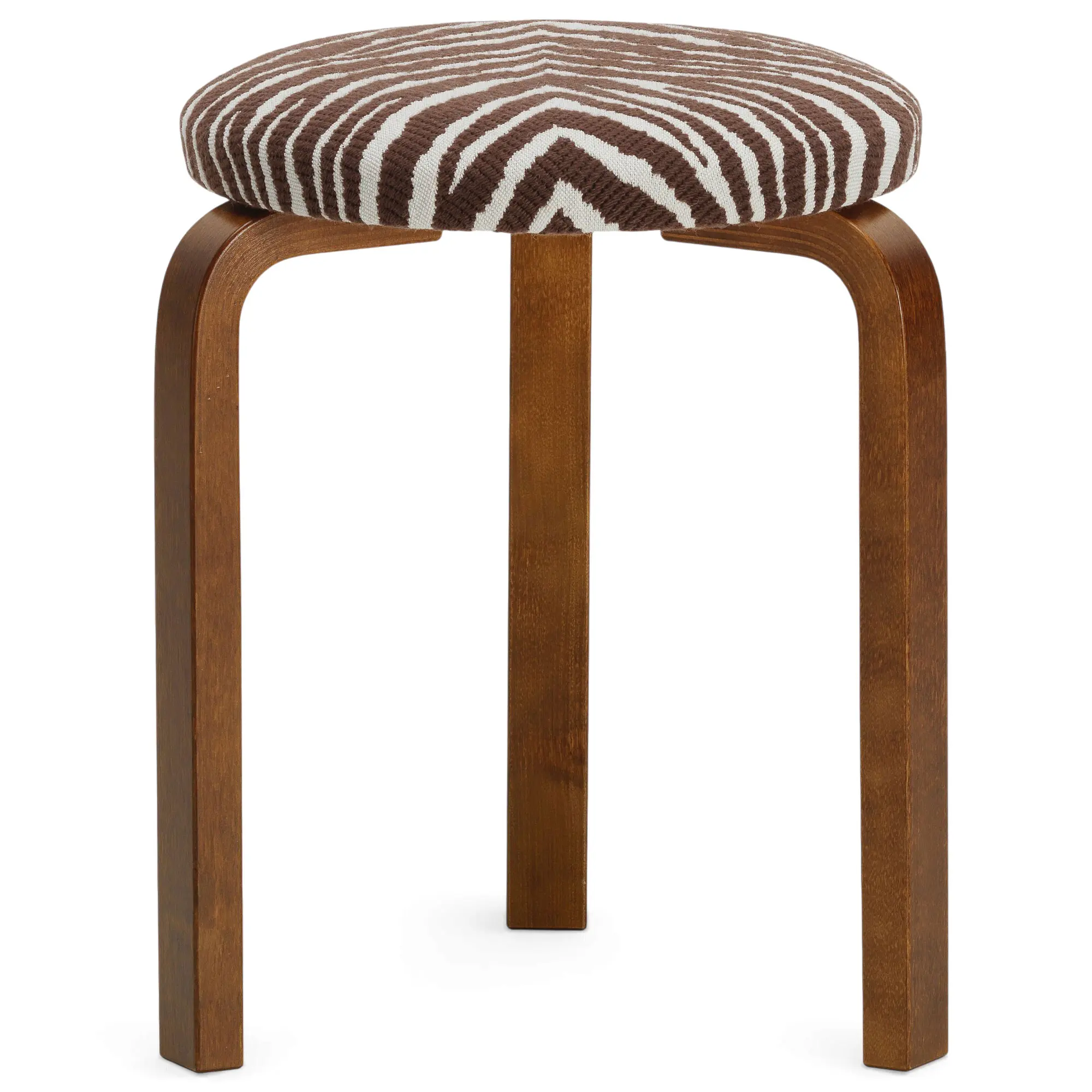 Stool 60 sittpall valnötsbetsad björk / brun zebra