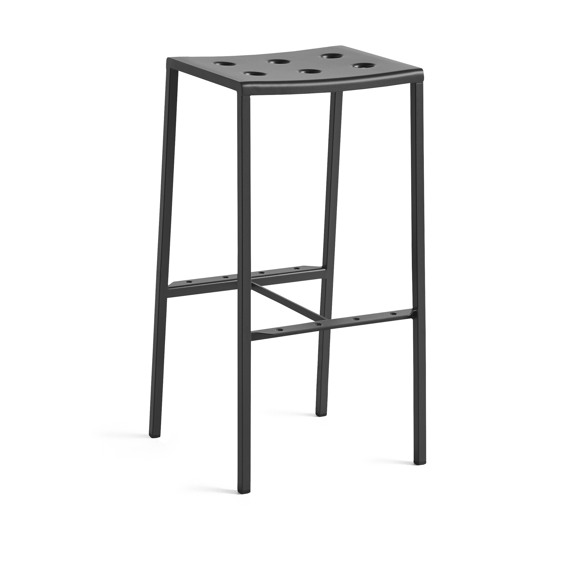 HAY - Balcony Bar Stool High H75 / Anthracite - Barstolar utomhus - Ronan & Erwan Bouroullec - Svart - Metall