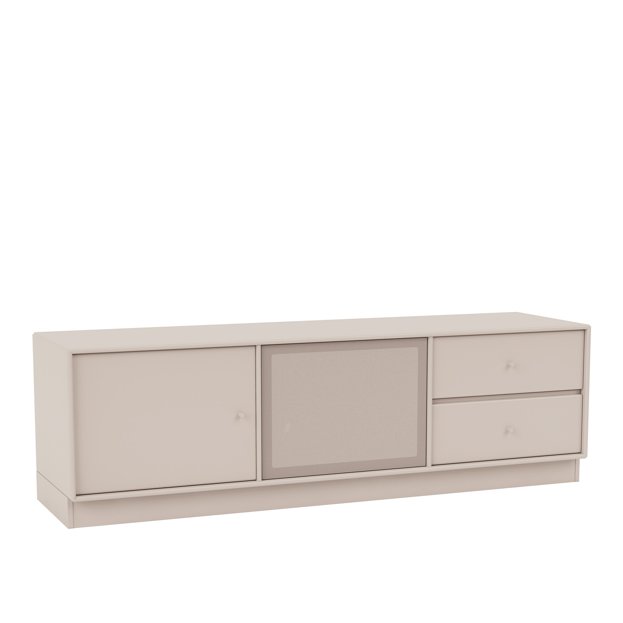 montana - octave vi tv bench 168-clay 07 plinth 7 cm - tv-bänkar - peter j. lassen - beige - trä