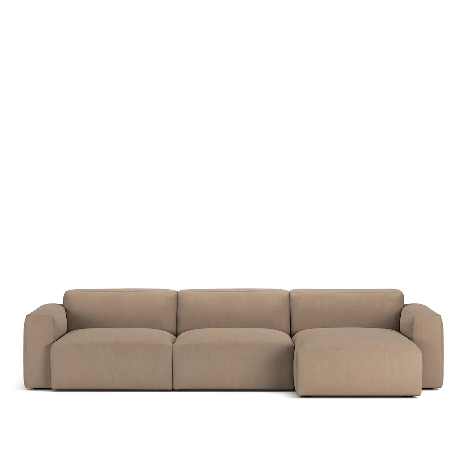 Brick 3-Seater Chaise Lounge Right - Shadow Khaki