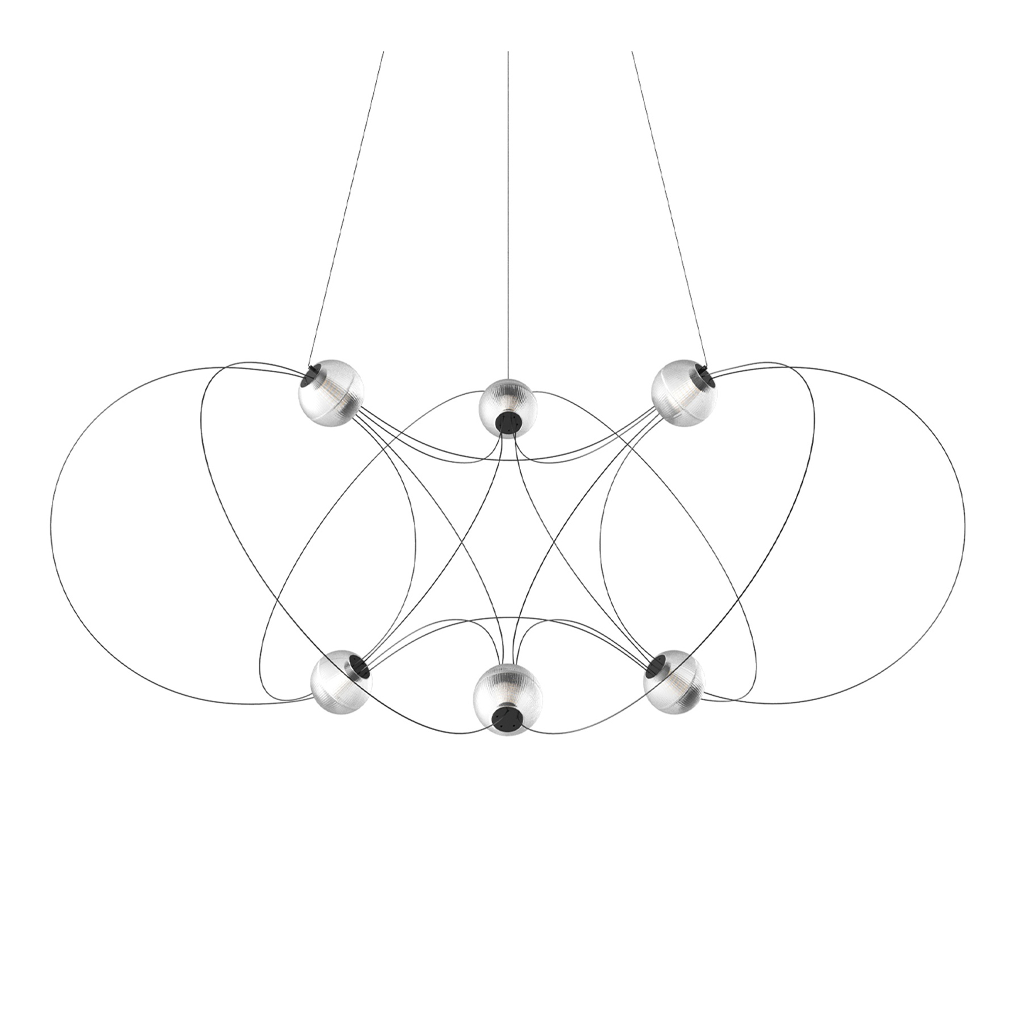 DCWéditions - Munari 6 Pendant lamp Partially Assembled Ø120 cm H45 cm – Black - Pendellampor - Lutz Pankow - Svart | Belysning - Taklampor - Pendellampor | Möbelexperten