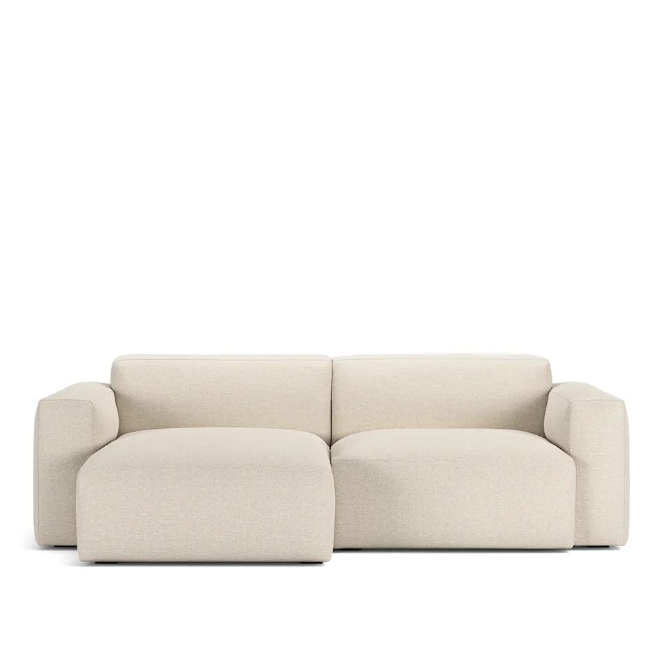 Brick 2-Seater Chaise Lounge Left Lario 38 Fixed Upholstery