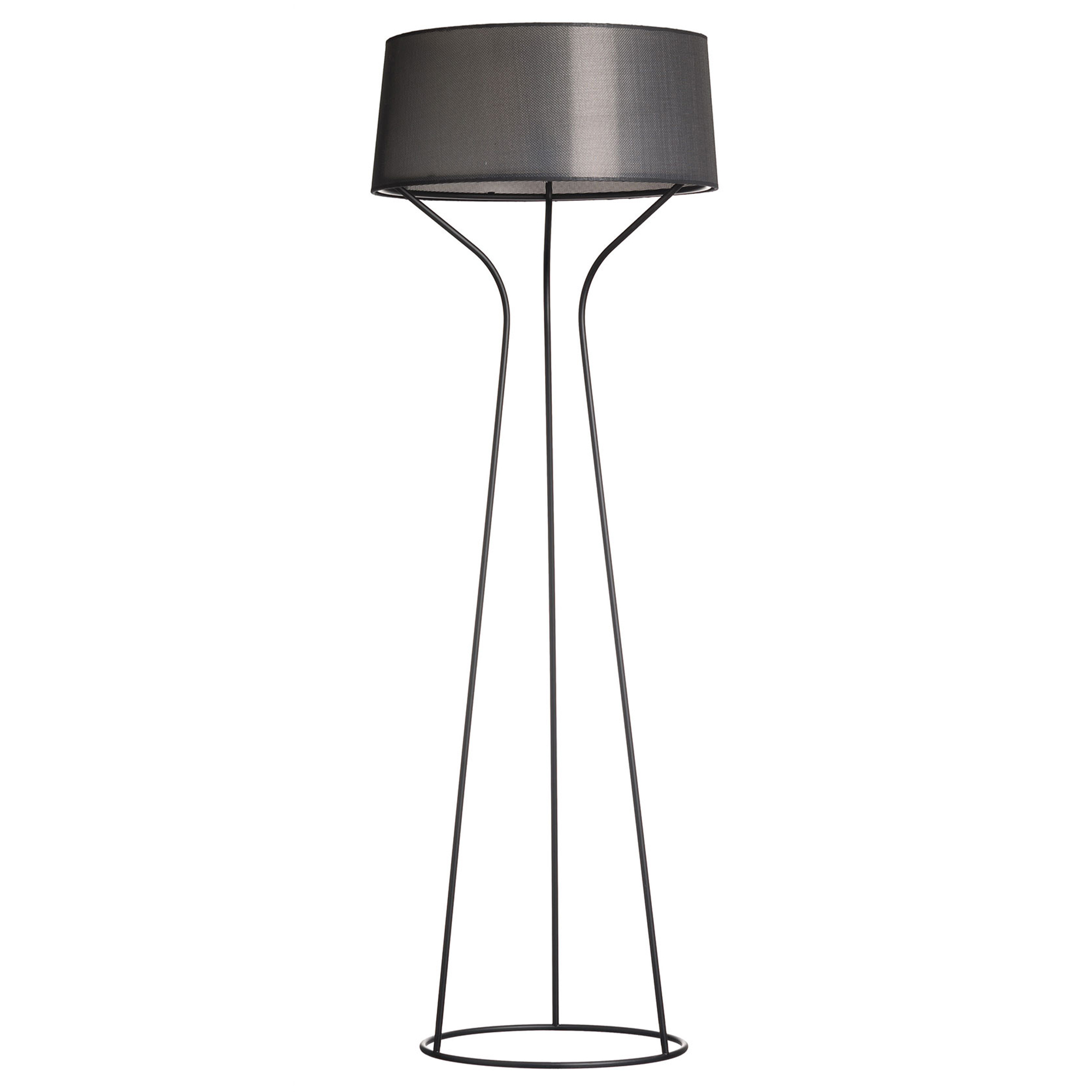 Örsjö Belysning - Aria Golvlampa, Svartlackerad fot, Svart skärm - Skärmlampor - Claesson Koivisto Rune - Svart | Belysning - Golvlampor - Skärmlampor | Möbelexperten
