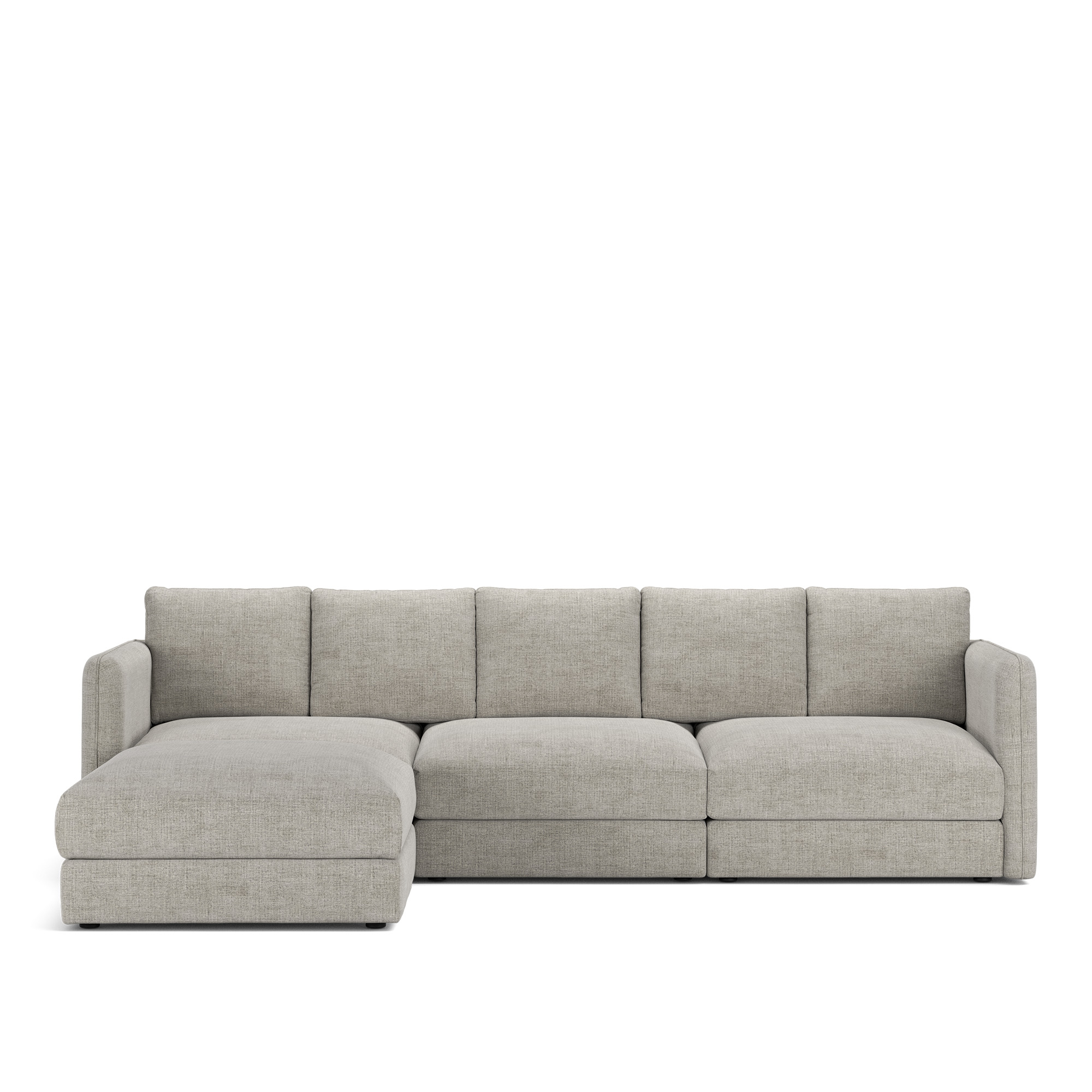NOGA - Pavarotti 3-Seater + Footstool, Fixed Cover, Cushion Variant 02, Sienna 103 - Soffor - Gr&aring;