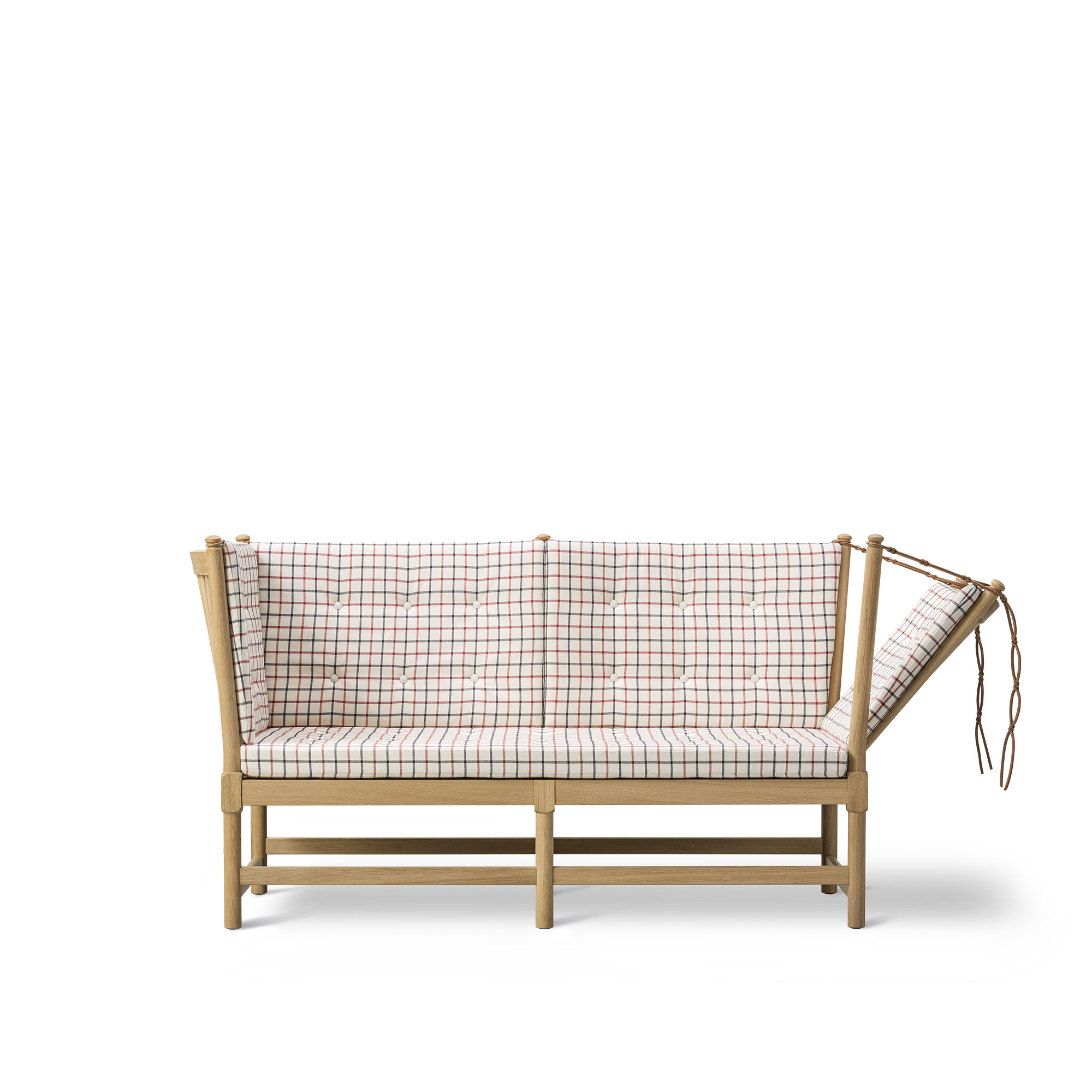 Fredericia Furniture - The Spoke-Back Sofa 2 Seater, Såpad ek, Tyg 4, 53938 Cotil - Soffor - Børge Mogensen | Möbler - Soffor Och Dagbäddar - Soffor | Möbelexperten