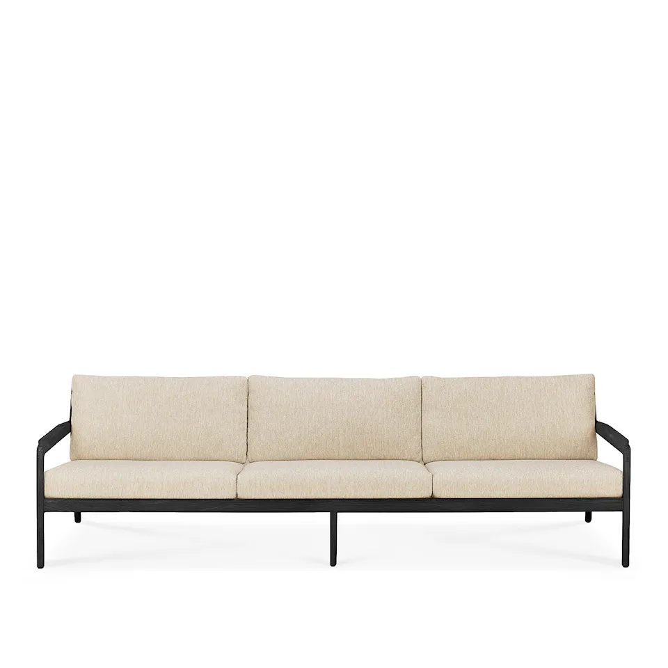 Jack Outdoor Sofa 3-seater Black Teak