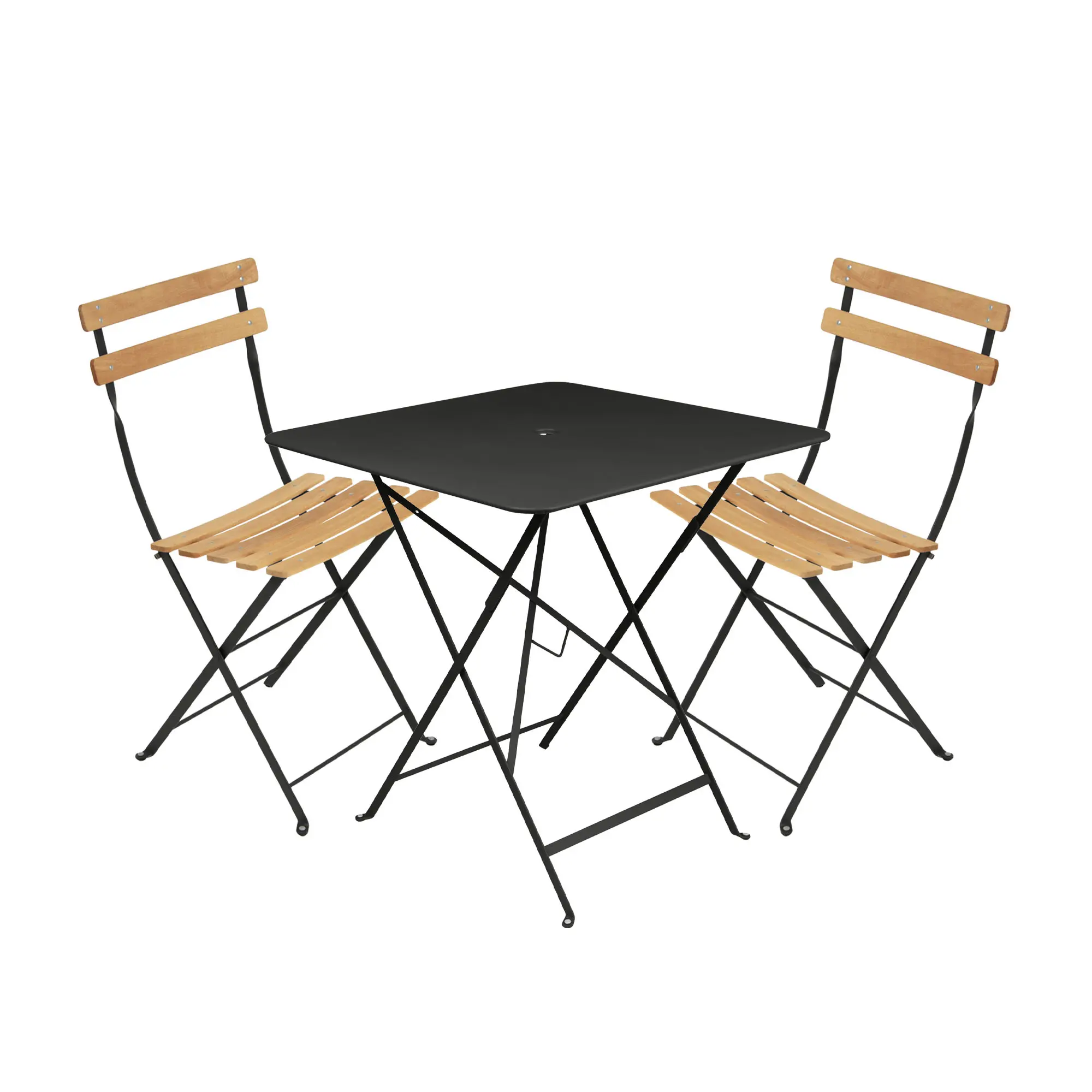 Bistro spisegruppe bord 71cm & 2 tre stoler