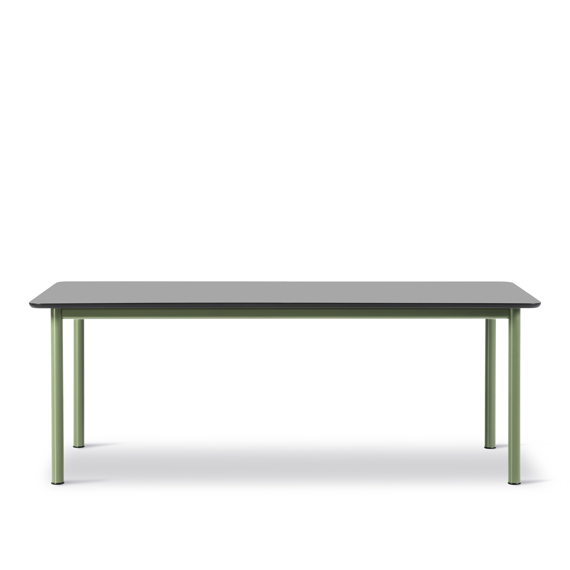 Fredericia Furniture - Plan Table - Table 200 x 100 cm - height 73 cm - Laminate Fenix NTM Black - Straight edges matching ABS - Modernist green - Skrivbord - Edward Barber & Jay Osgerby - Träfärgad - Trä
