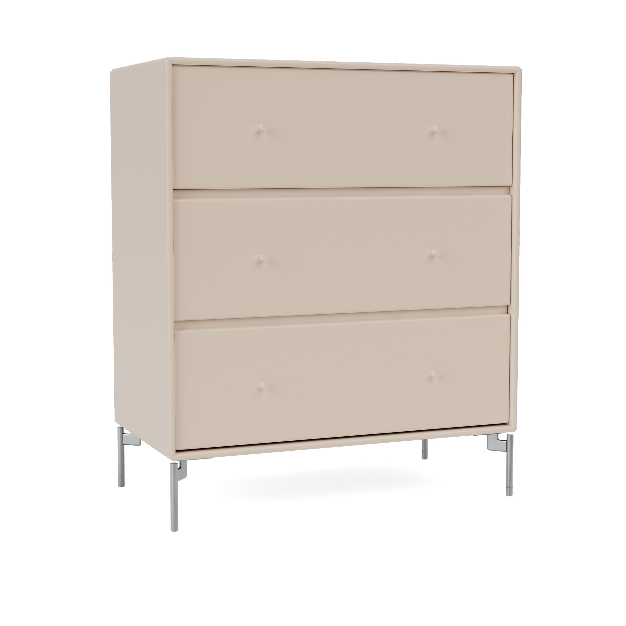 Montana - Carry Dresser 168-Clay Matt Chrome - Byråer - Peter J. Lassen - Beige - Trä | Möbler - Förvaring Och Hyllor - Byråer | Möbelexperten
