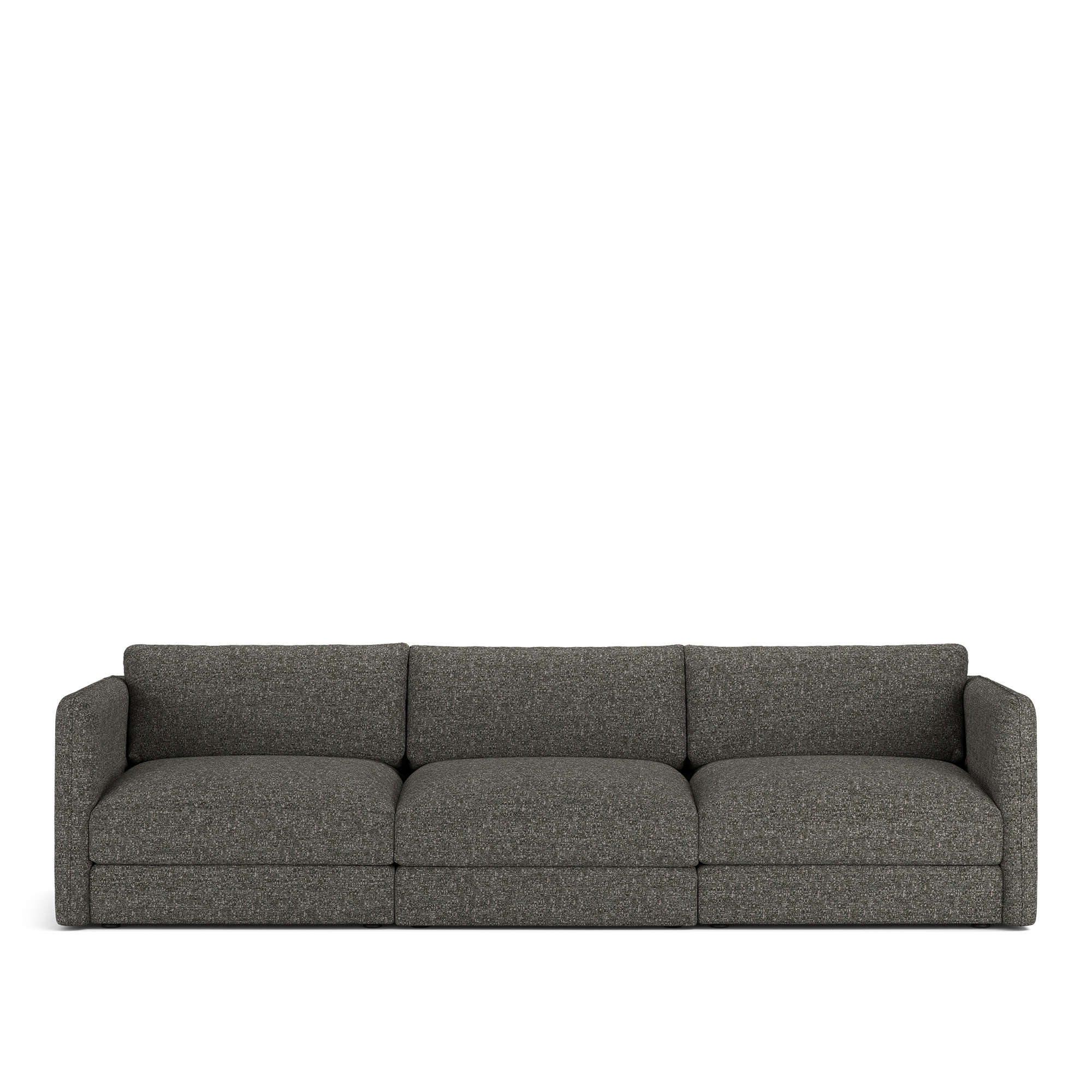 NOGA - Pavarotti 3-Seater, Fixed Cover, Cushion Variant 03, Lucinasco 06 - Soffor - Svart