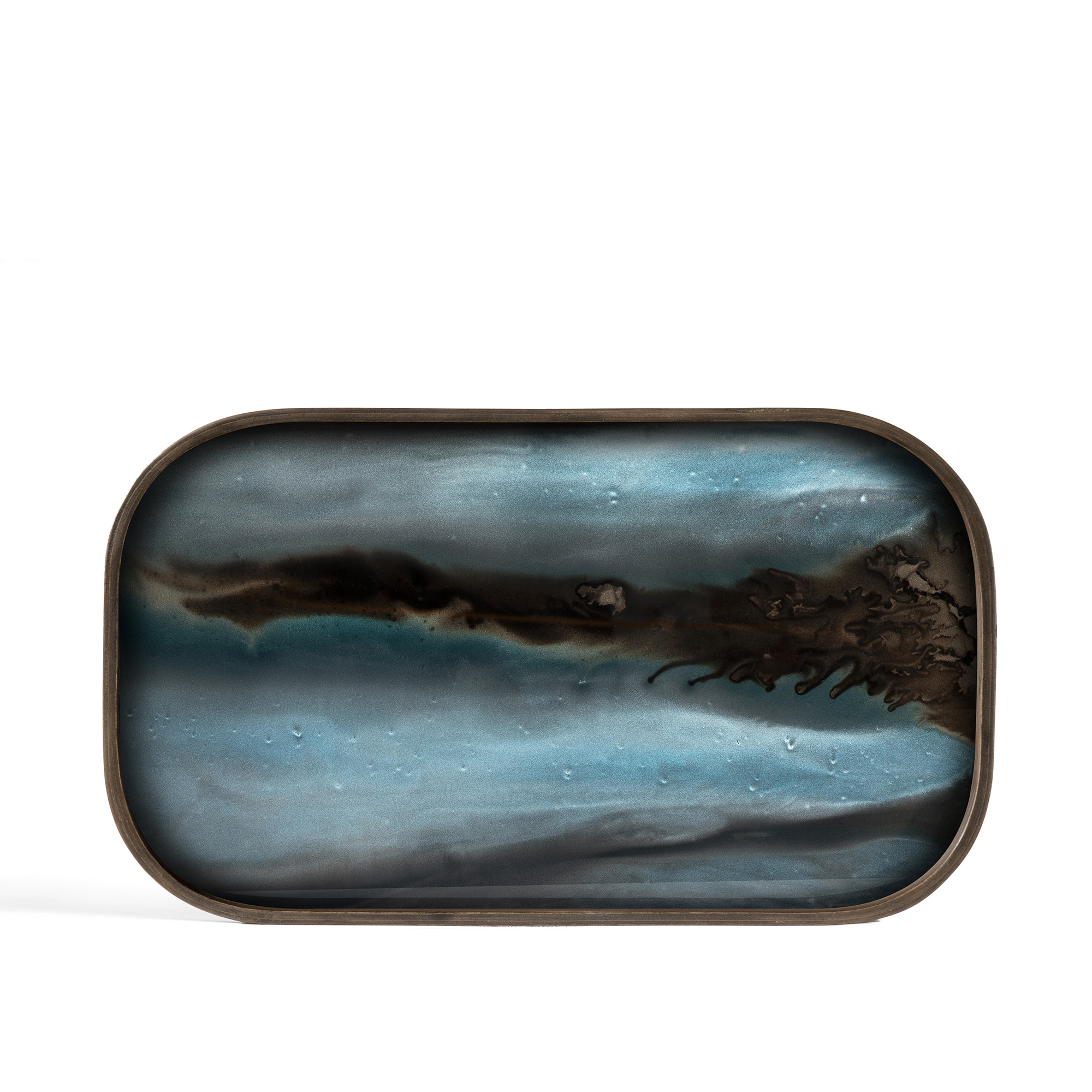 Ethnicraft - Organic Valet Tray - Glass - Gold - Rectangular - XL 31 x 53 cm - Serveringsbrickor - Dawn Sweitzer - Glas | Servering - Serveringstillbehör - Serveringsbrickor | Möbelexperten