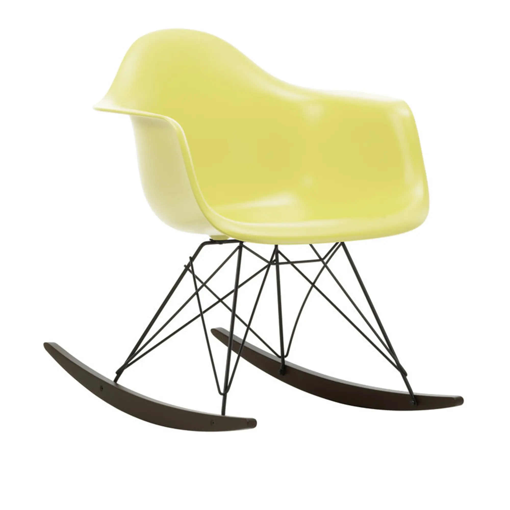 Eames RE Plastic Armchair RAR gyngestol Basic Dark/Dark Maple