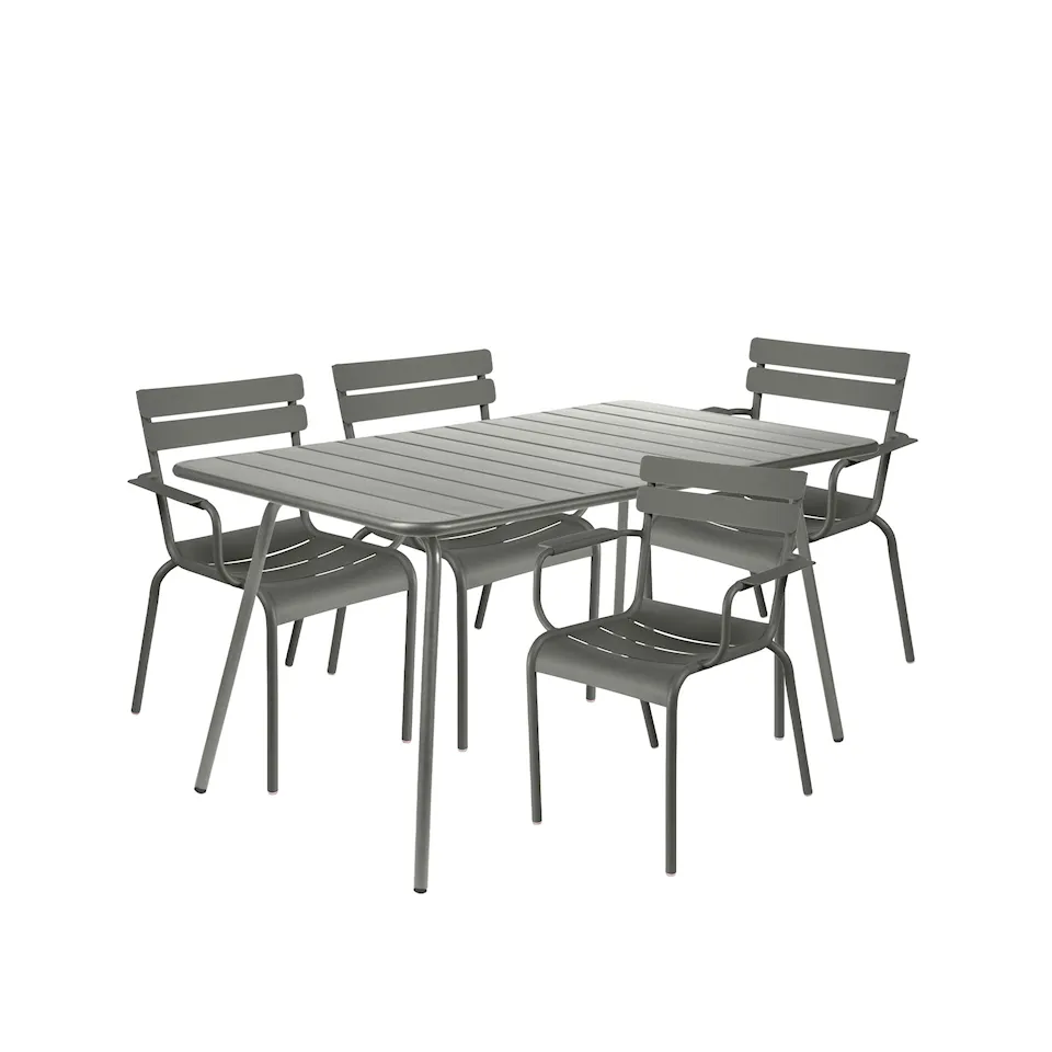 Luxembourg matgrupp bord & 4 karmstolar