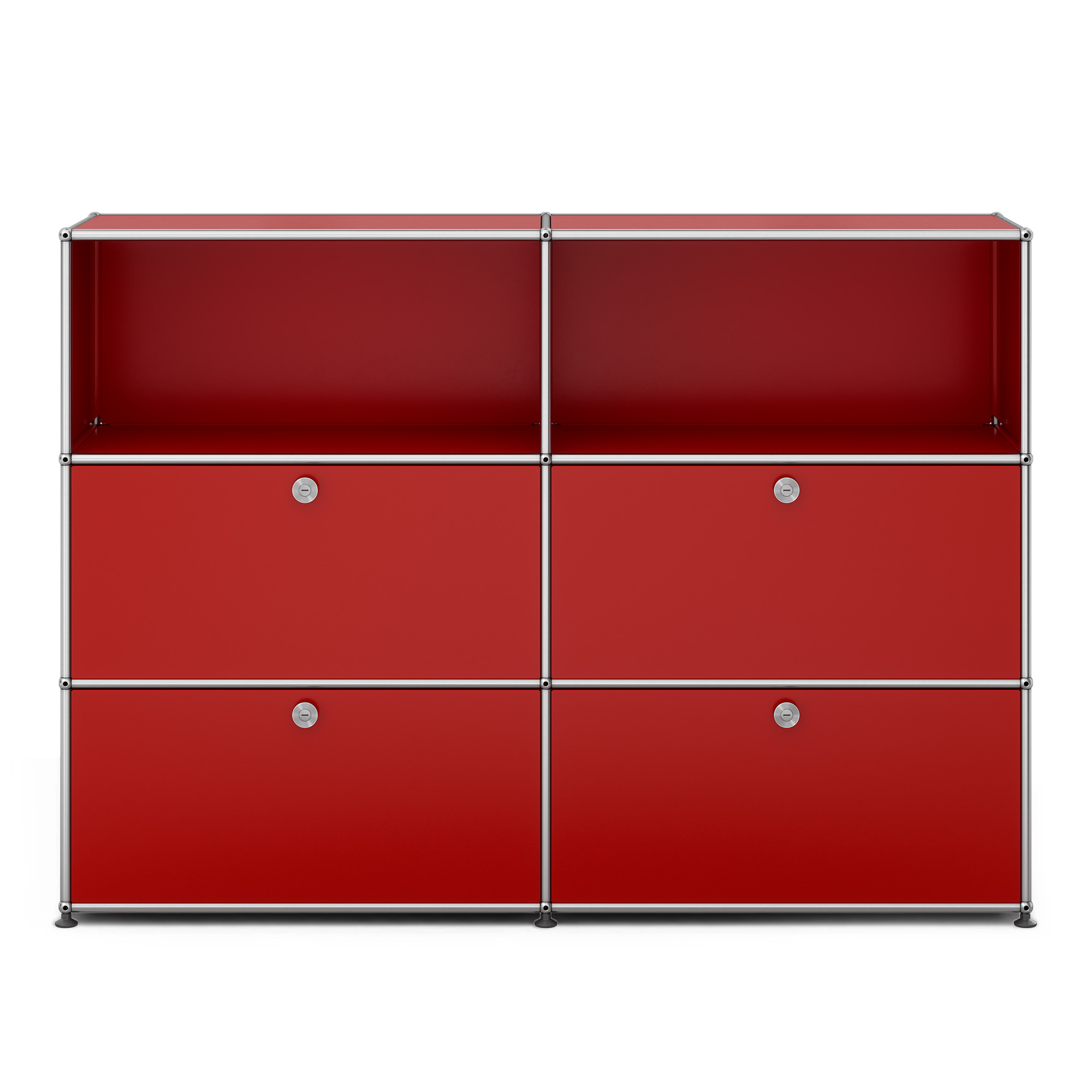 USM - USM Haller M64 23 USM Ruby Red - Sk&auml;nkar och sideboards - Fritz Haller & Paul Sch&auml;rer - Gr&aring; - Metall