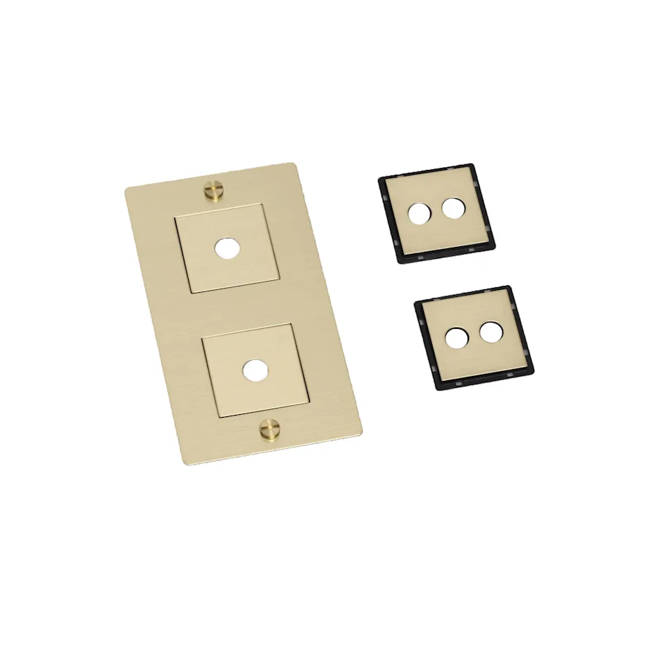 2G Wall Plate Vertical With Infills