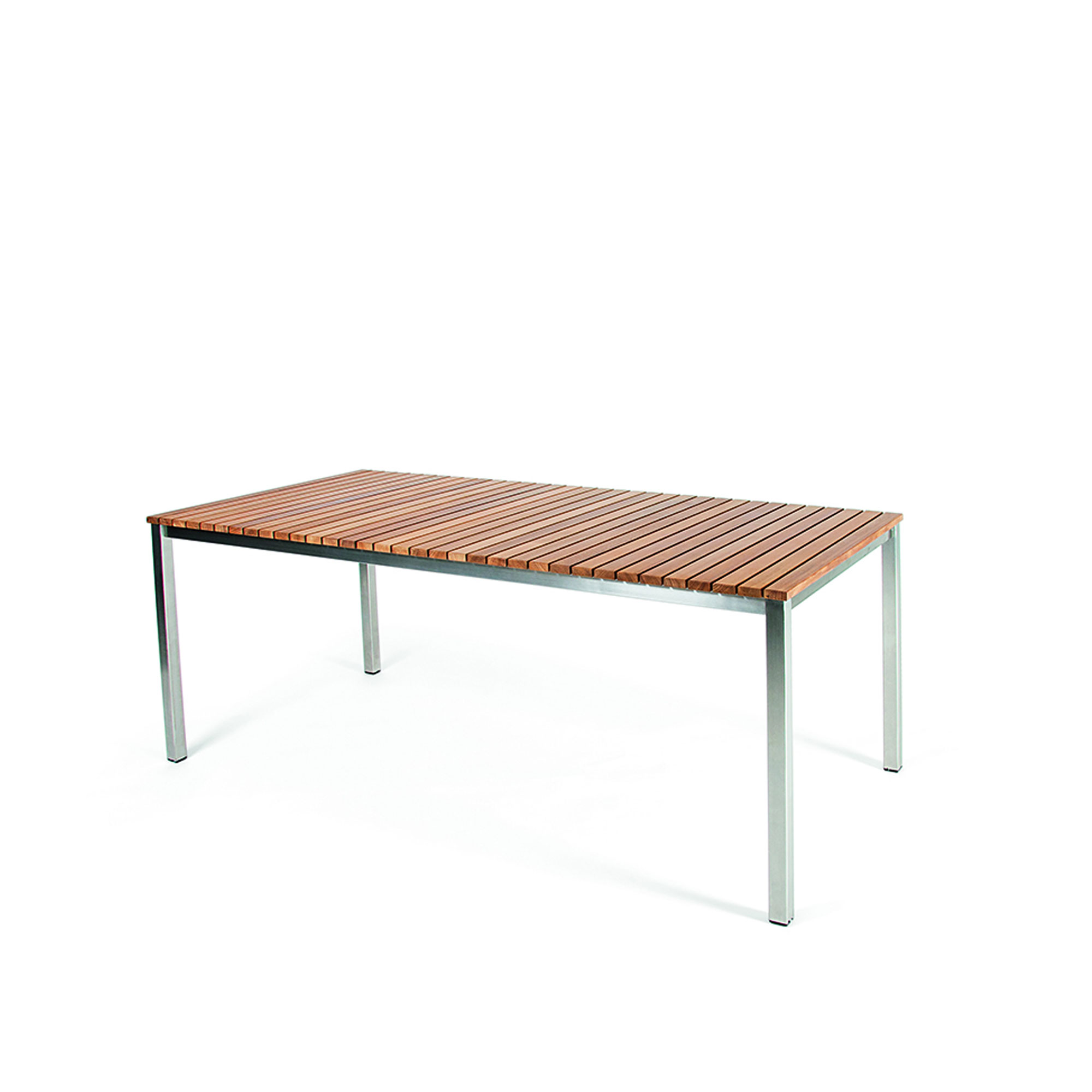 Skargaarden - Häringe Table Medium - Teak/Brushed Stainless Steel - Matbord utomhus - Joacim Wahlström,Carl Jägnefeldt - Träfärgad - Trä