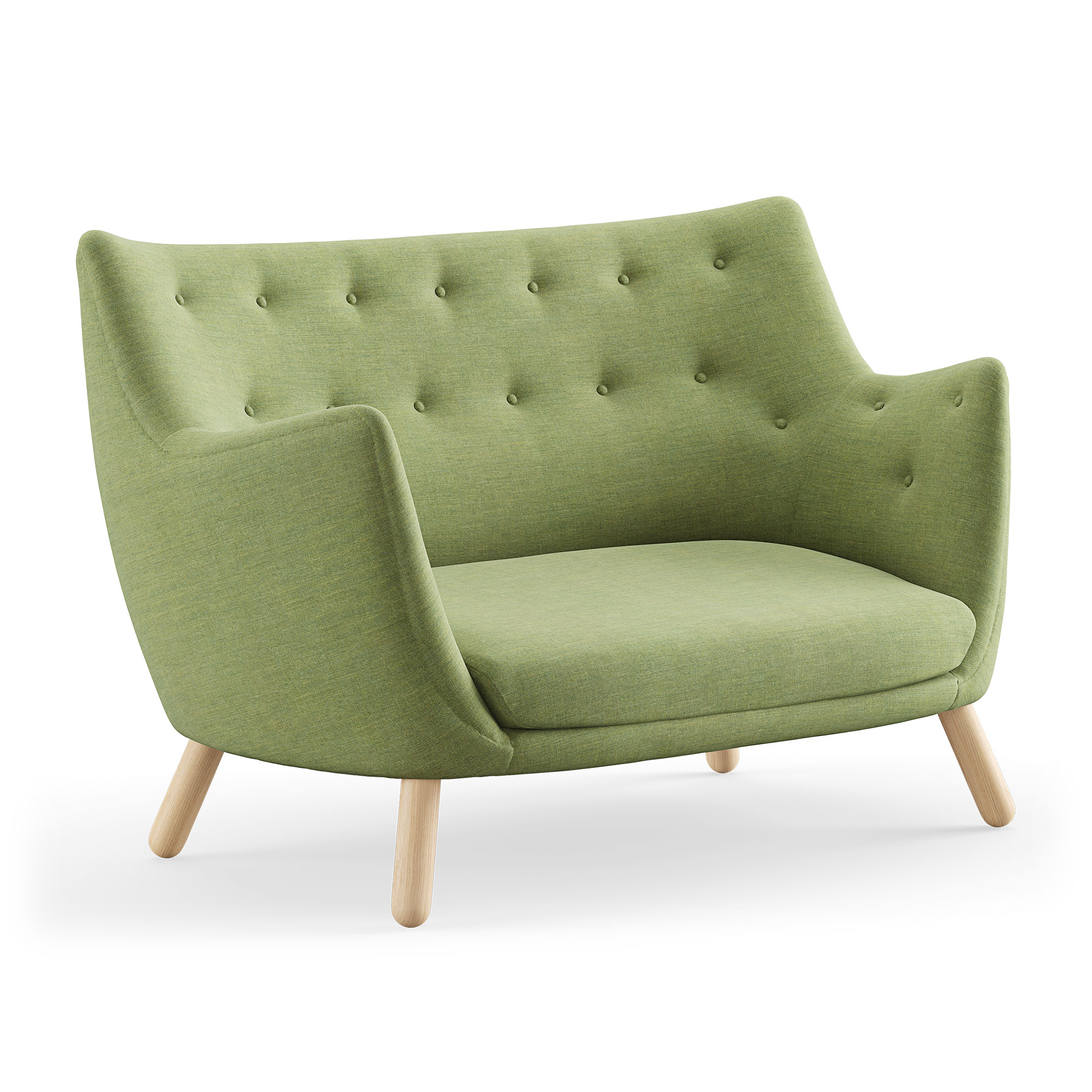 House of Finn Juhl - Poet Sofa, Light oiled oak, Cat. 1 Remix 933 - Soffor - Finn Juhl - Grön,Träfärgad