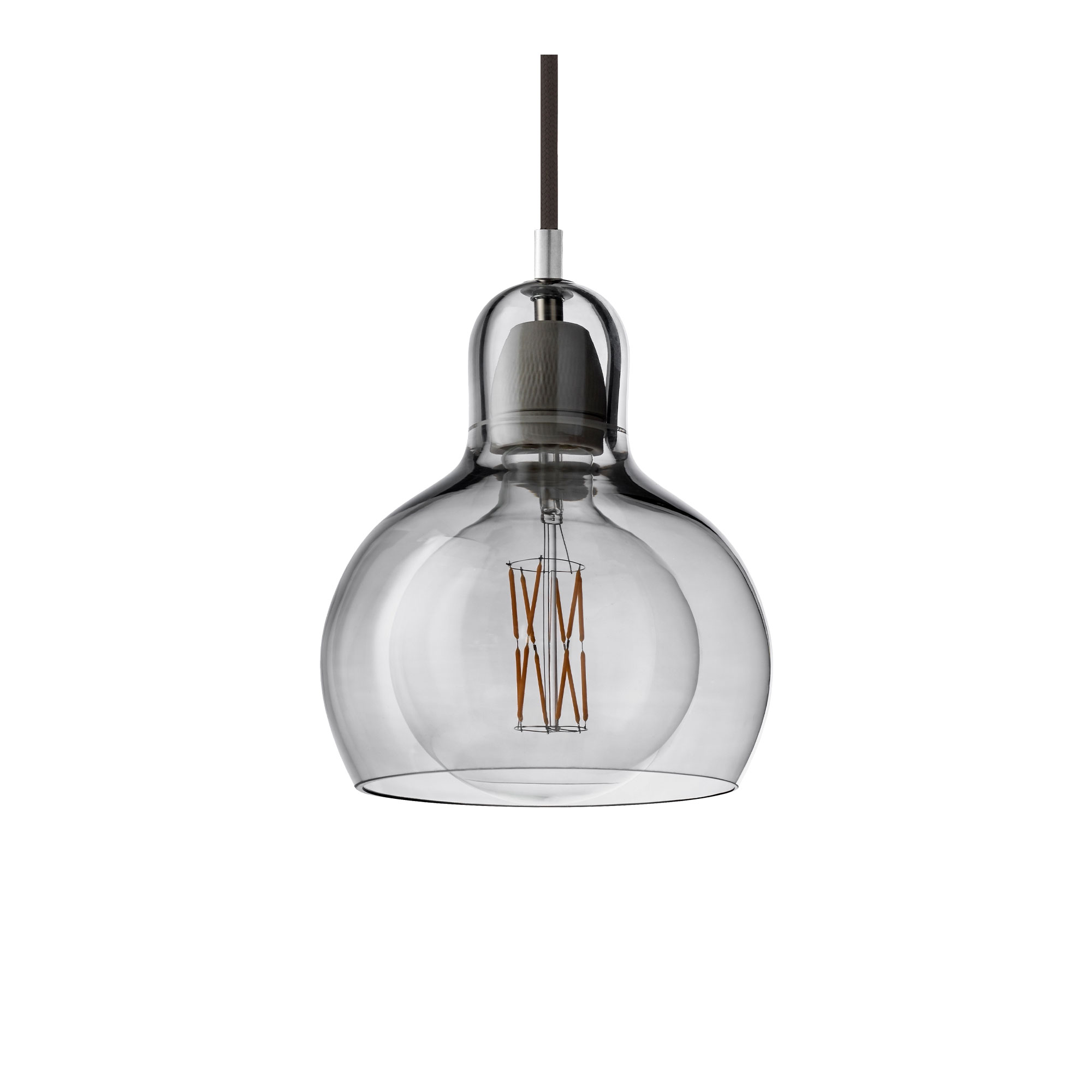 &Tradition - Mega Bulb SR2 - Silver - Black Cord - Pendellampor - Sofie Refer - Silver