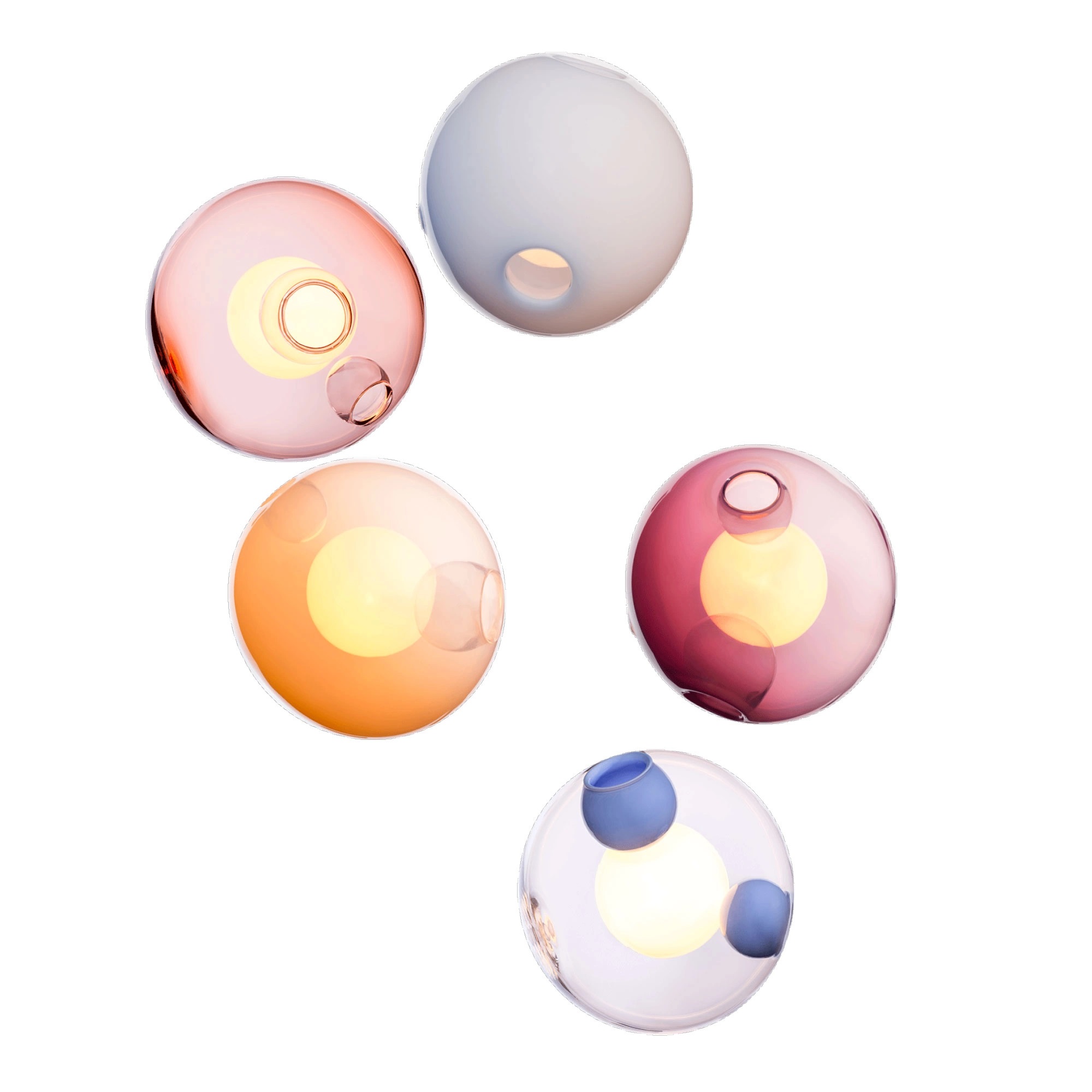 Bocci - 28.5 Random, Multi - 07 Xenon - Pendellampor - Omer Arbel - Flerfärgad