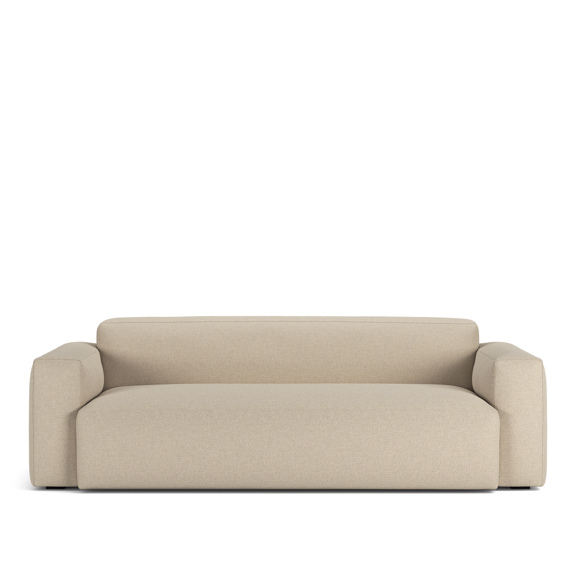 NOGA - Brick 2,5-Seater Sofa Lario 107 Fixed Upholstery - Soffor - Beige - Dun/Metall/Trä/Textilmaterial