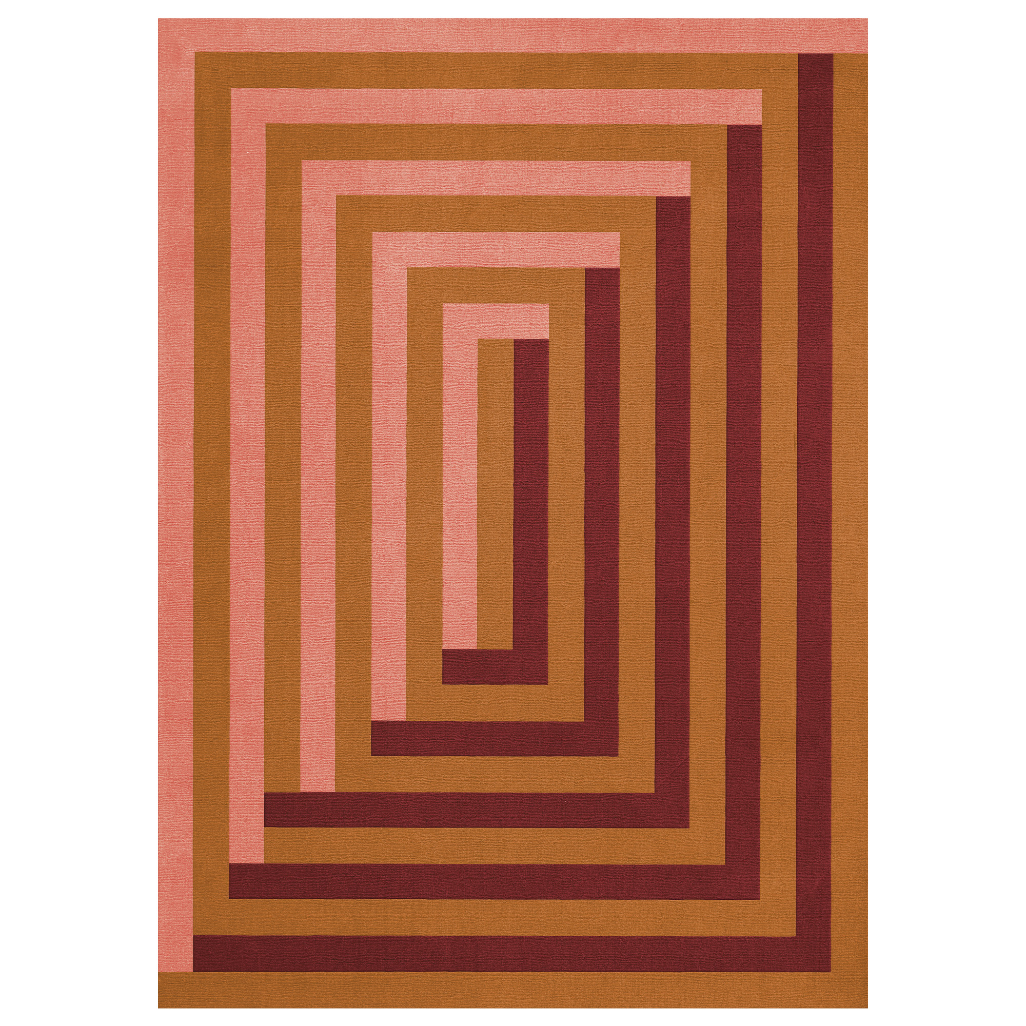 Layered - Tekla Labyrinth Coral Pink 250 x 350 - Ullmattor - Teklan