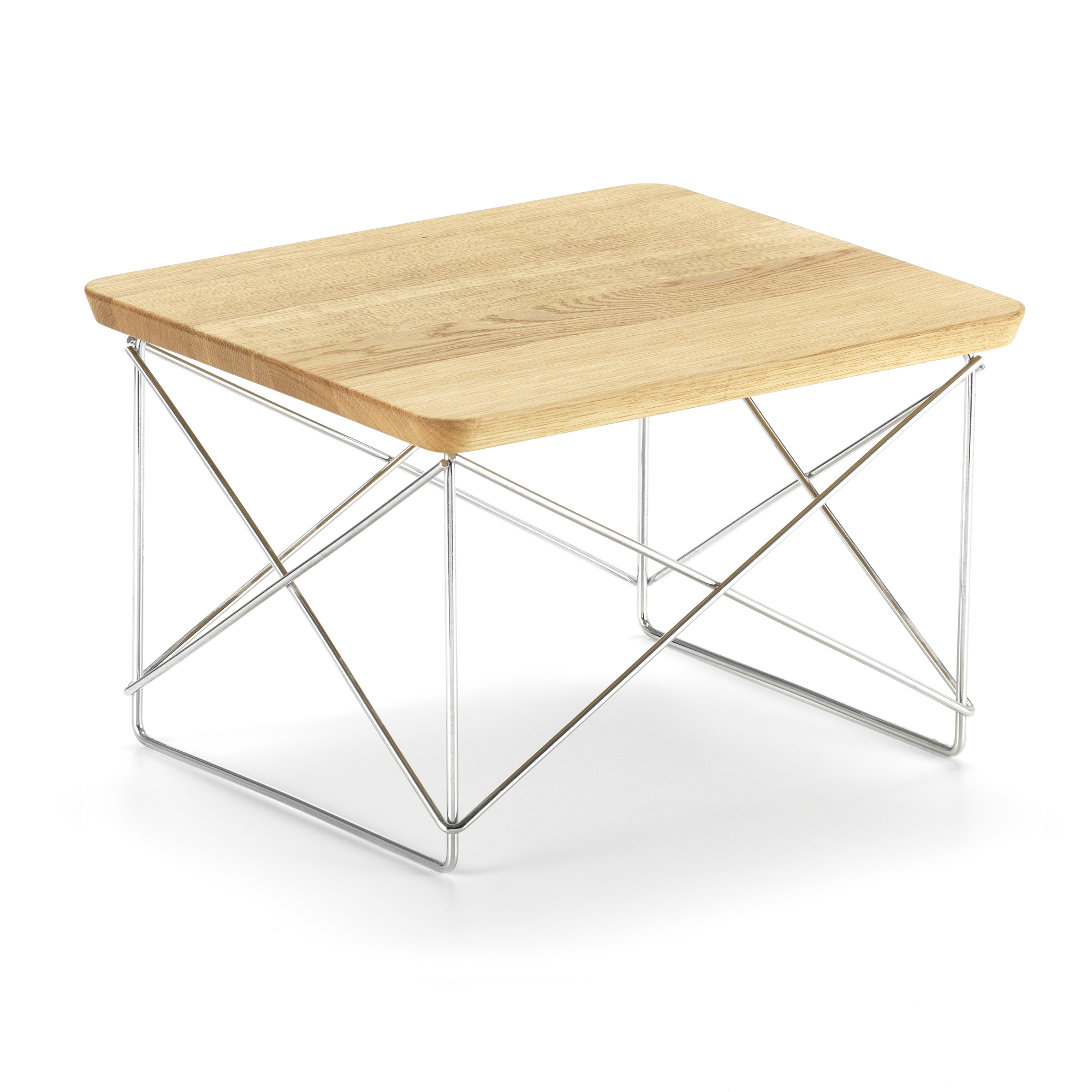 Vitra - Occasional Table LTR Natural Oak/Chrome - Småbord & sidobord - Charles & Ray Eames - Silver,Träfärgad - Metall/Trä