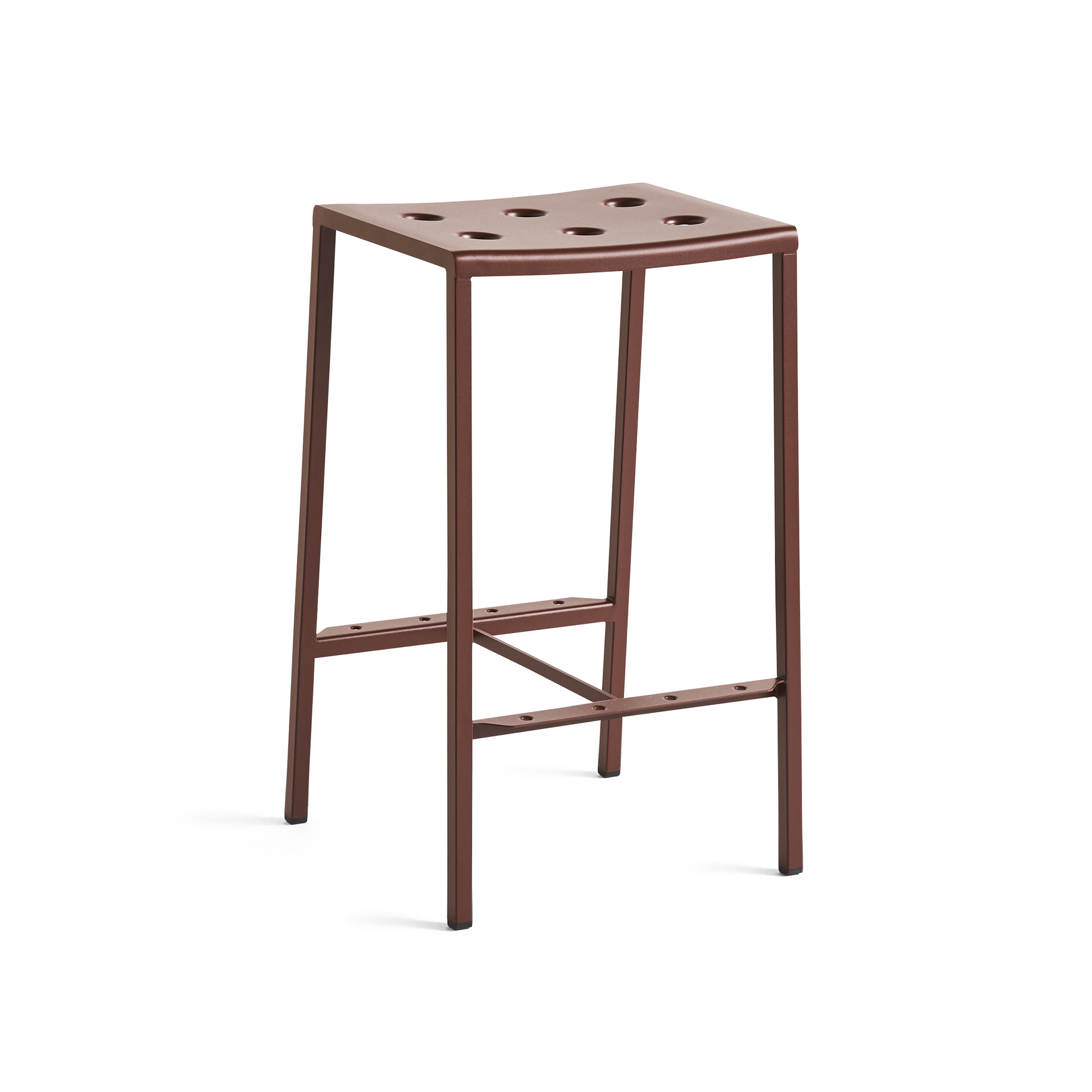 HAY - Balcony Bar Stool Low H65 / Iron Red - Barstolar utomhus - Ronan & Erwan Bouroullec - Röd - Metall