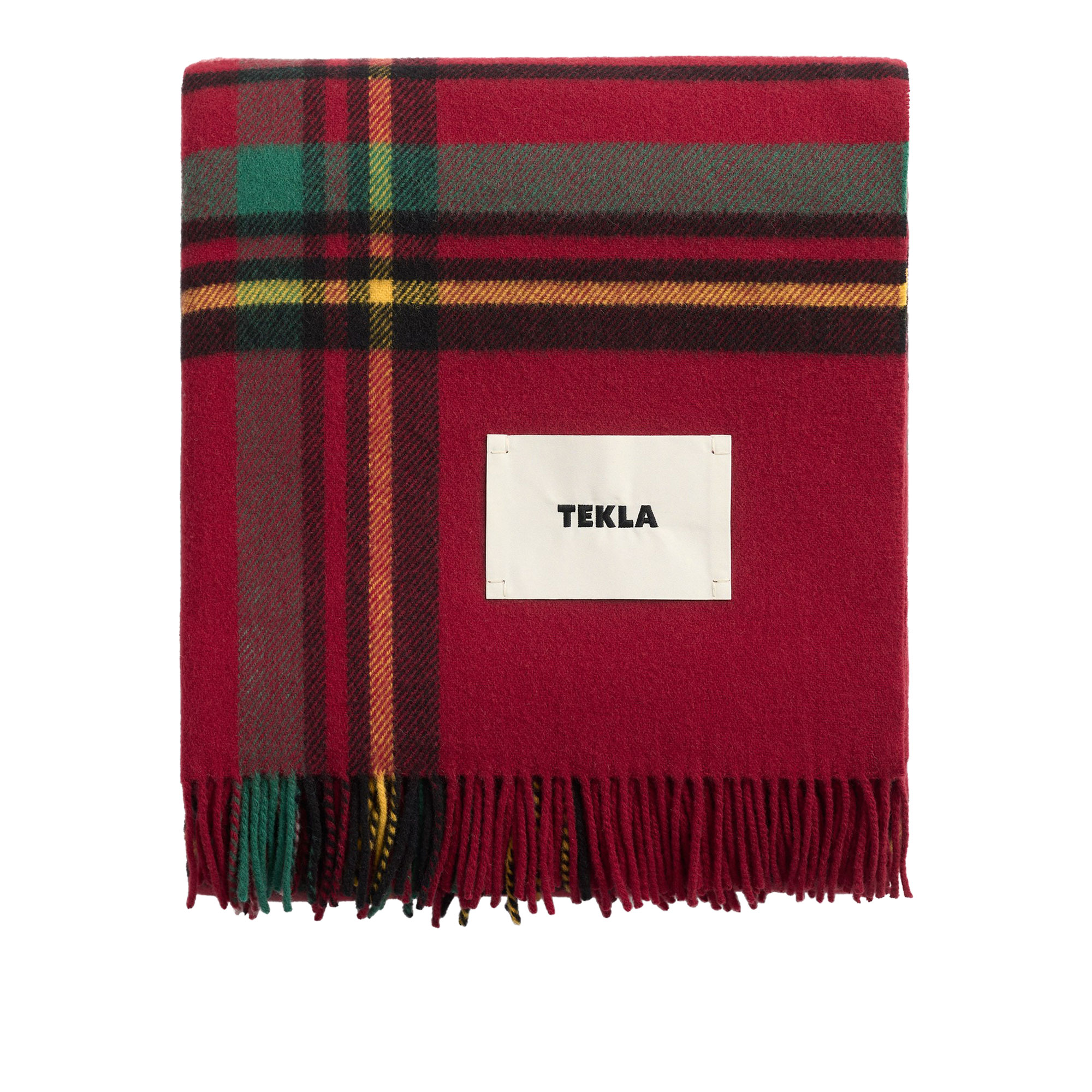 Tekla - Red Plaid lammullspläd 140 x 200 cm - Plädar och filtar - Röd - Ull | Textilier - Plädar Och Prydnadskuddar - Plädar Och Filtar | Möbelexperten