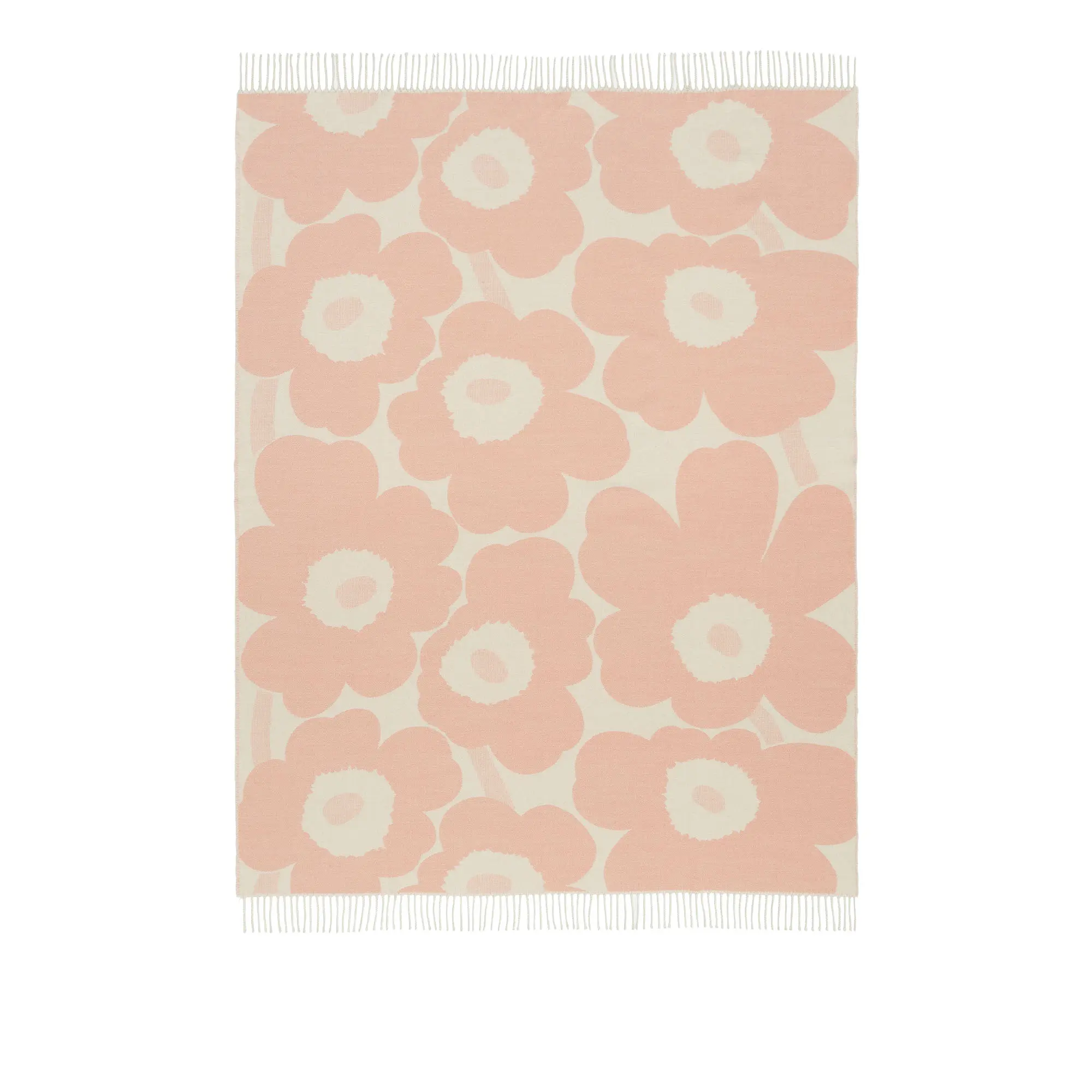 Unikko jacquard pläd 130x180 pink